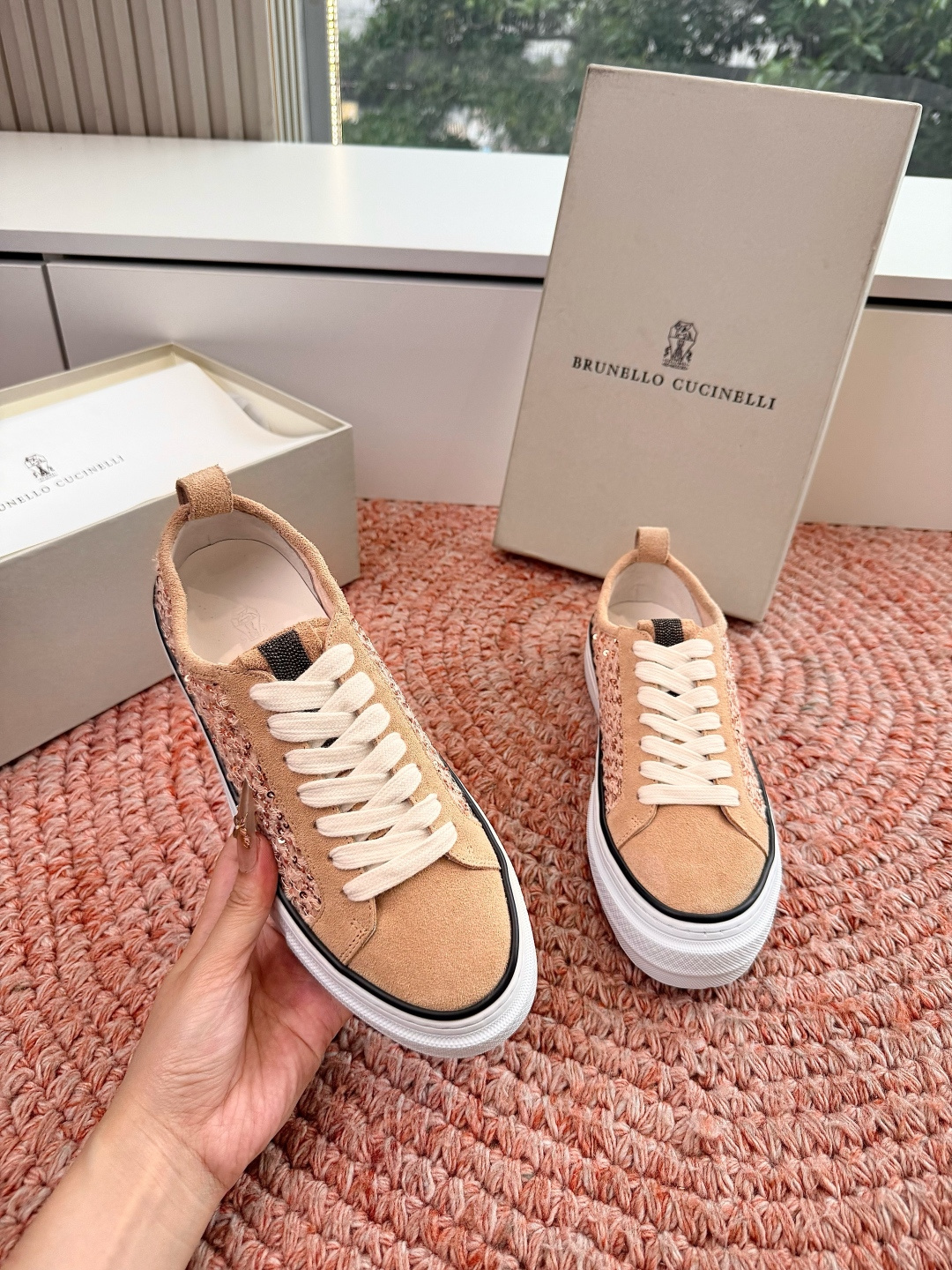 🌾G909所见即所得bc代购级女鞋brunell* cucinell*运动板鞋麂皮新款真的一眼爱上休闲鞋