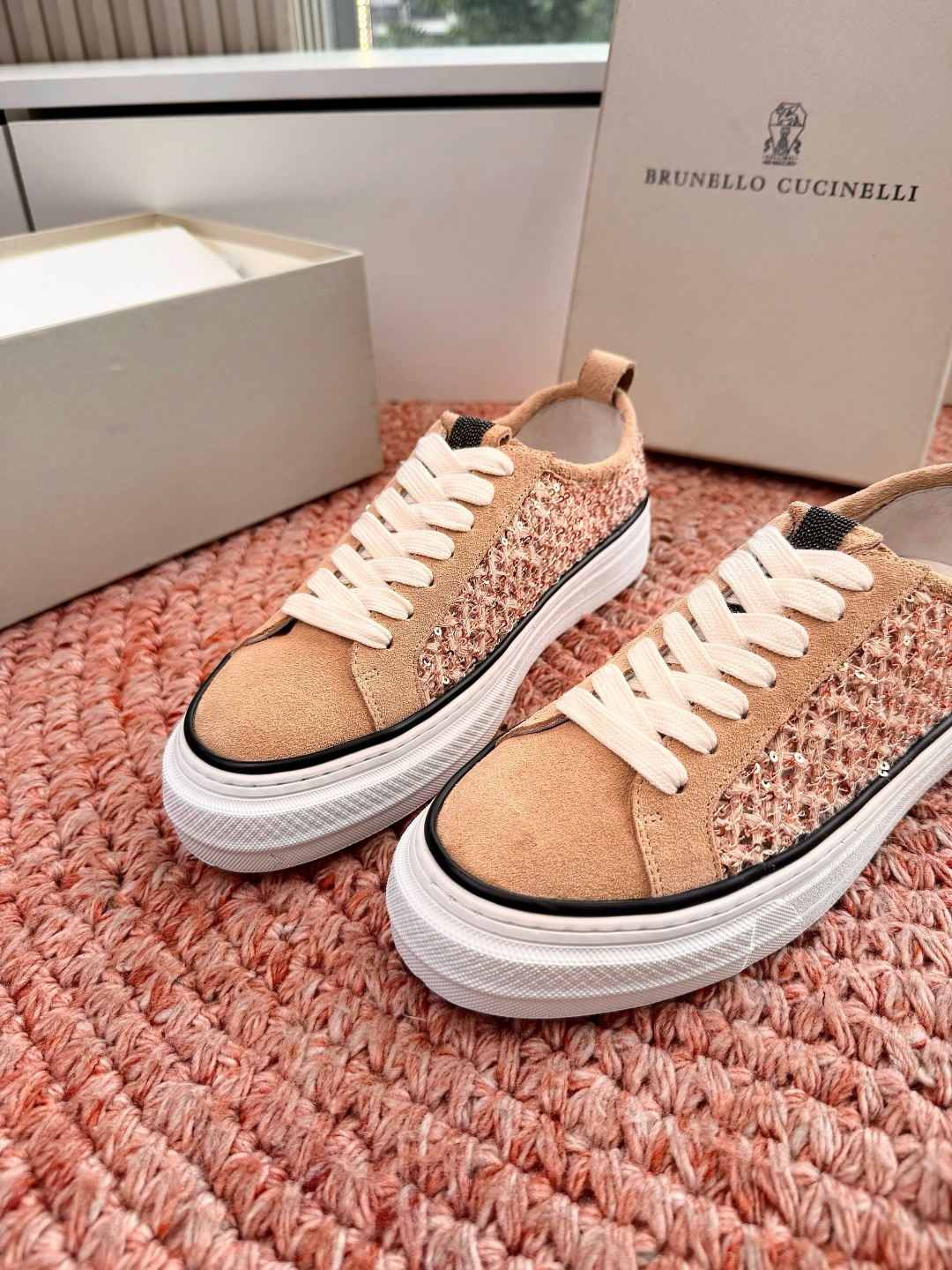 🌾G909所见即所得bc代购级女鞋brunell* cucinell*运动板鞋麂皮新款真的一眼爱上休闲鞋