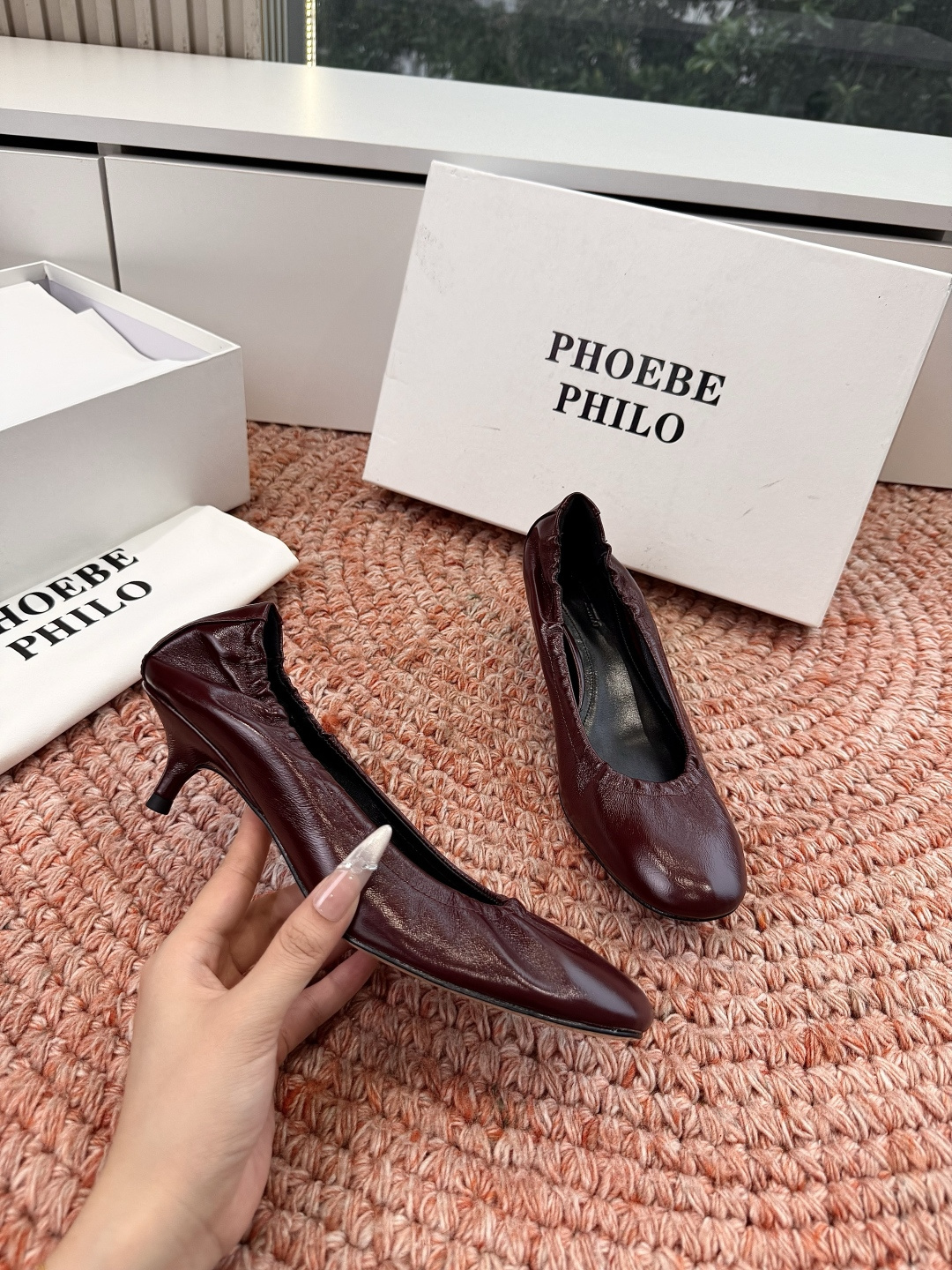 🌾G213顶级品质Phoebe Philo 26ss早春新款 小猫跟芭蕾舞鞋超软奶奶鞋小矮跟单鞋经典的芭