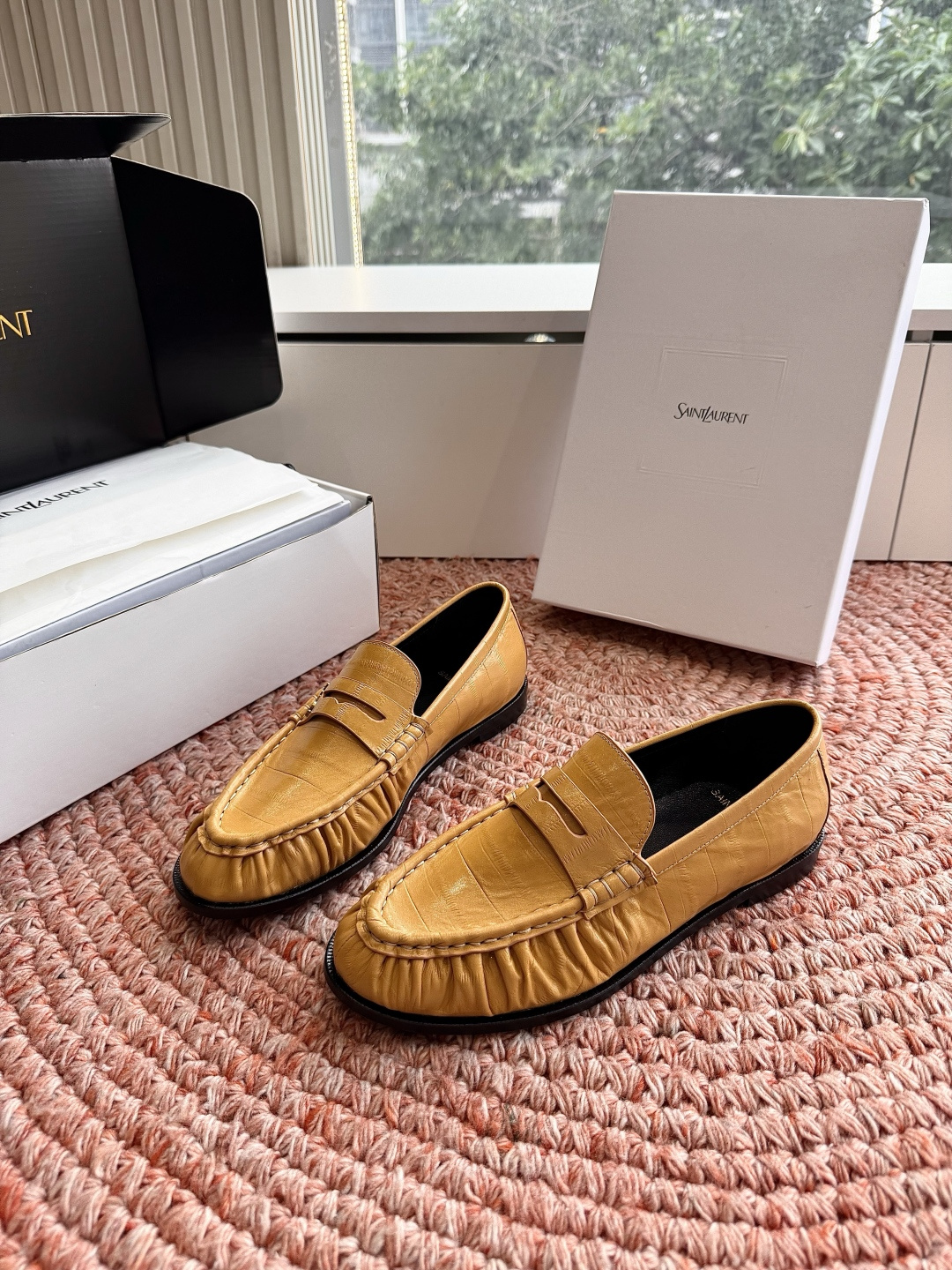🌾男码➕30😀G988Saint Lauren*YSL圣罗兰2026新品YSL情侣系列乐福鞋小logo乐