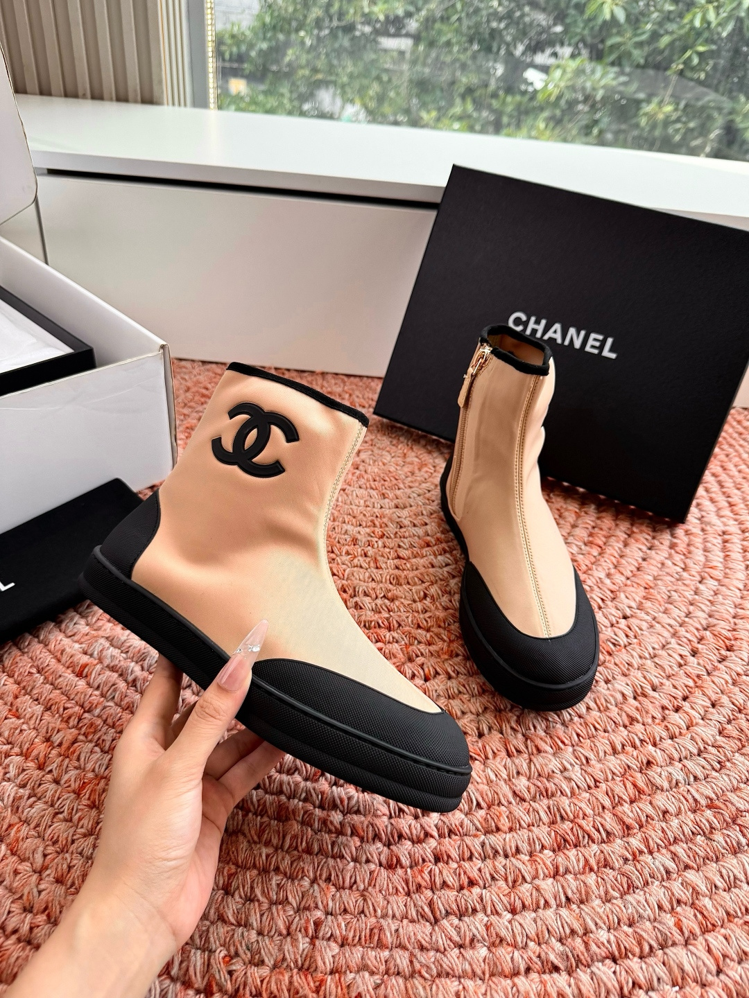 🌾G027顶级品质CHANEL26M🏖️懒人必备弹力靴今年九紫离火说是要穿点红色，一直想入好穿的红鞋，上