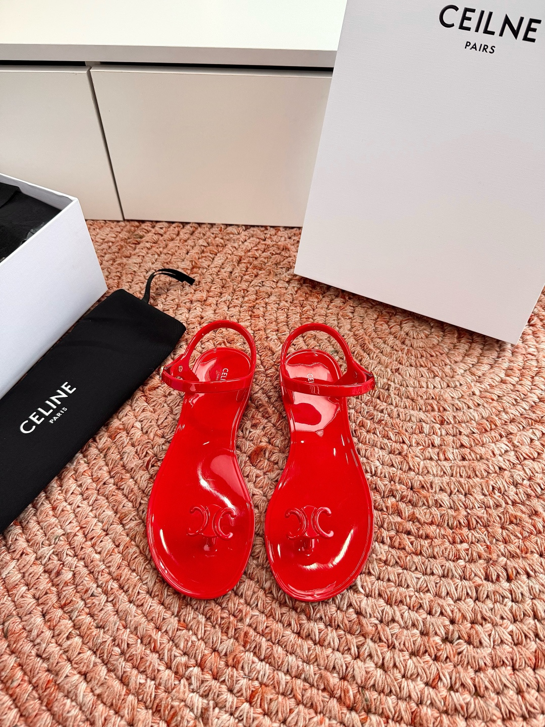 🌾G059所见即所得代购级别CELINE思琳赛琳一字带拖鞋凉鞋CELINE RUNNER 有CELINE