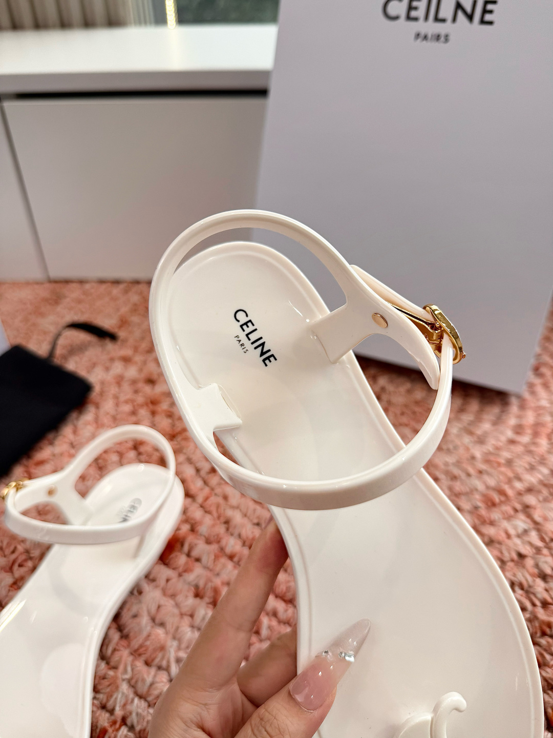 🌾G059所见即所得代购级别CELINE思琳赛琳一字带拖鞋凉鞋CELINE RUNNER 有CELINE