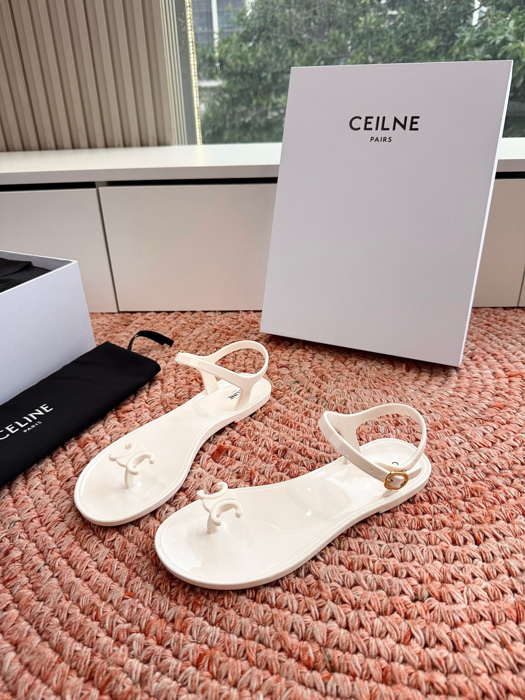 🌾G059所见即所得代购级别CELINE思琳赛琳一字带拖鞋凉鞋CELINE RUNNER 有CELINE