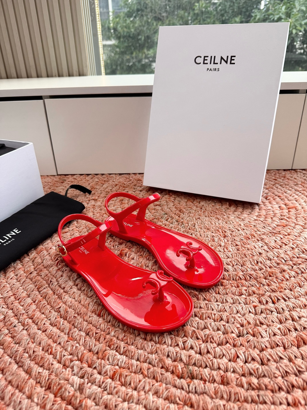 🌾G059所见即所得代购级别CELINE思琳赛琳一字带拖鞋凉鞋CELINE RUNNER 有CELINE