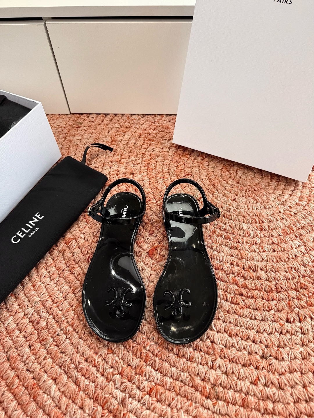 🌾G059所见即所得代购级别CELINE思琳赛琳一字带拖鞋凉鞋CELINE RUNNER 有CELINE