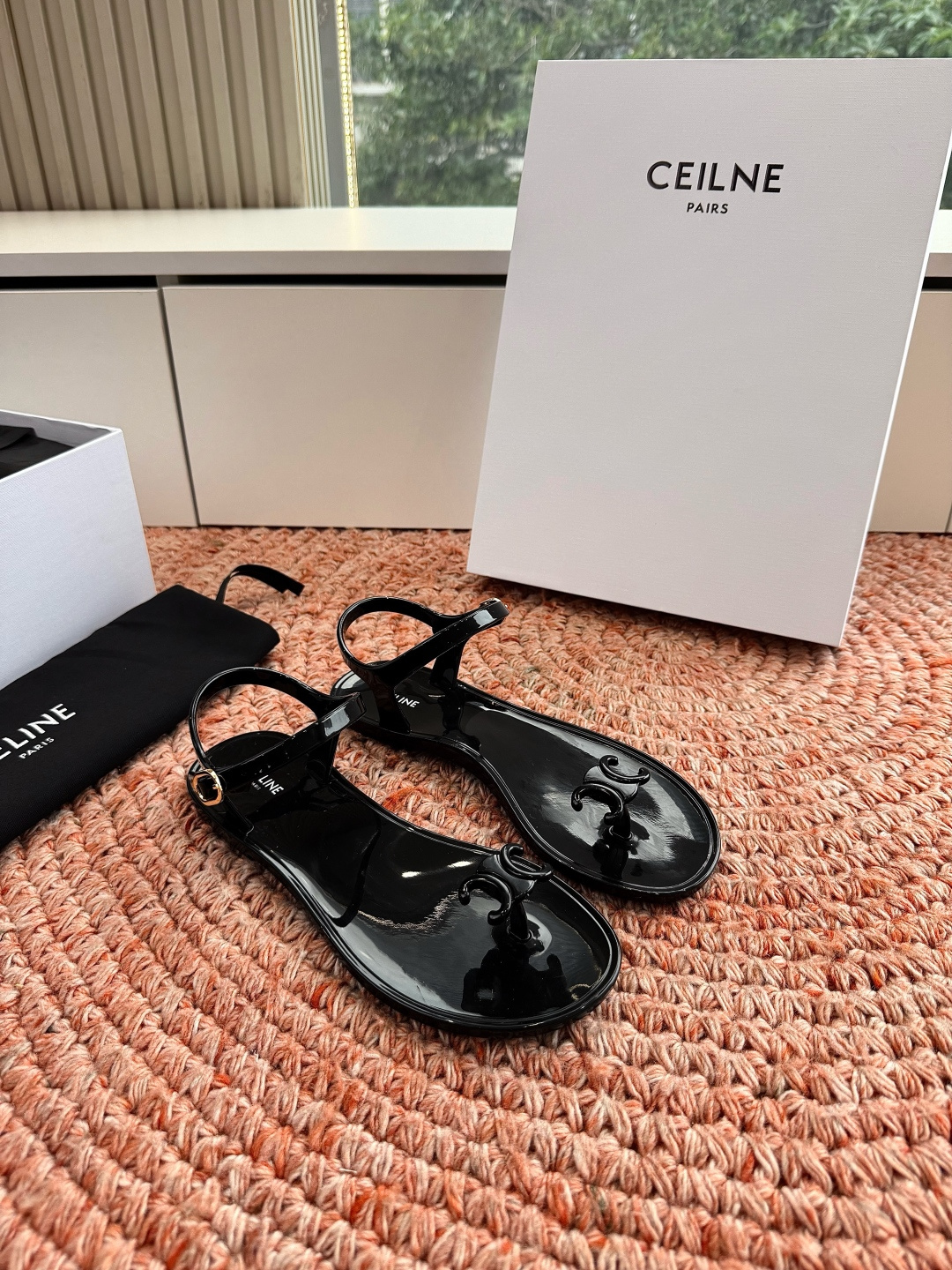 🌾G059所见即所得代购级别CELINE思琳赛琳一字带拖鞋凉鞋CELINE RUNNER 有CELINE