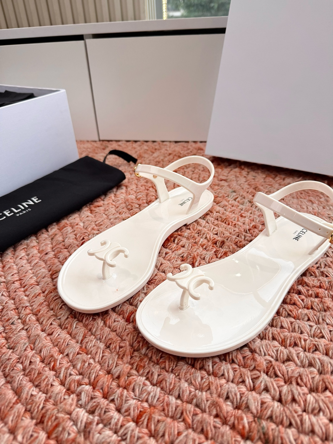 🌾G059所见即所得代购级别CELINE思琳赛琳一字带拖鞋凉鞋CELINE RUNNER 有CELINE