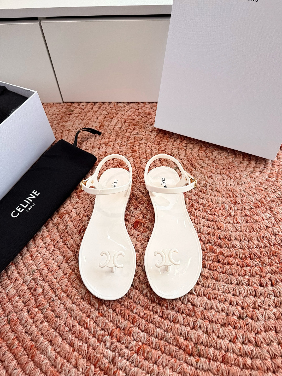 🌾G059所见即所得代购级别CELINE思琳赛琳一字带拖鞋凉鞋CELINE RUNNER 有CELINE