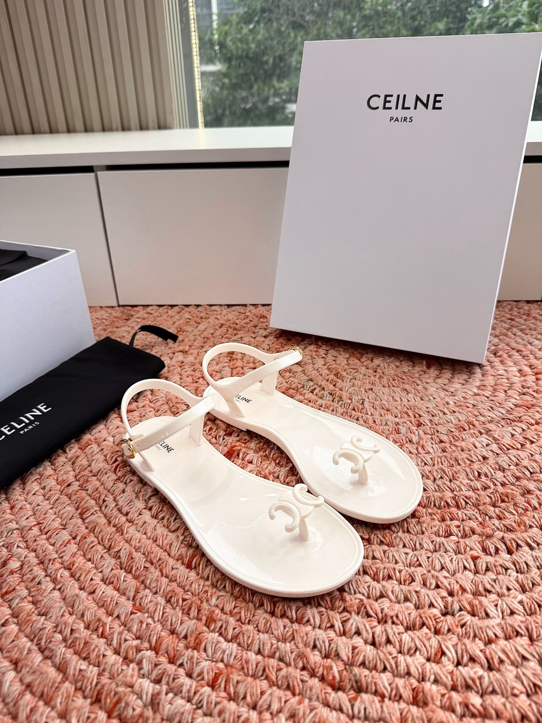 🌾G059所见即所得代购级别CELINE思琳赛琳一字带拖鞋凉鞋CELINE RUNNER 有CELINE