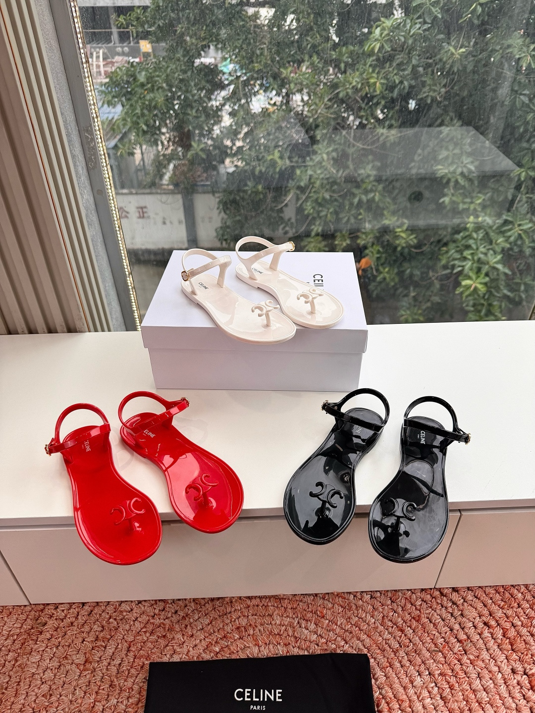 🌾G059所见即所得代购级别CELINE思琳赛琳一字带拖鞋凉鞋CELINE RUNNER 有CELINE