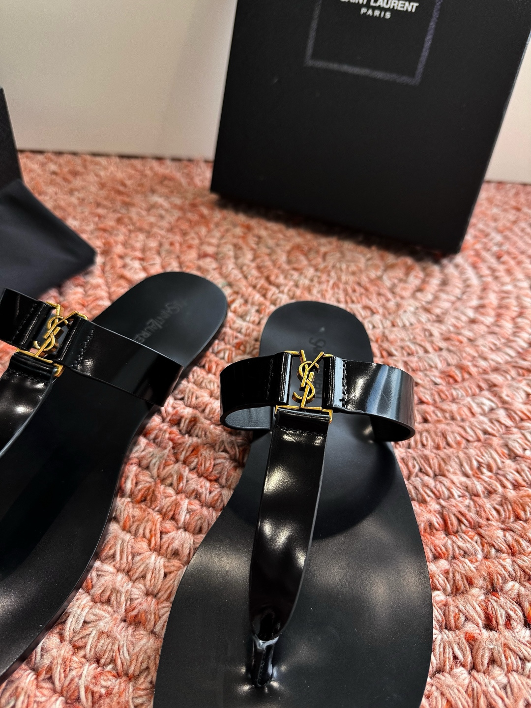 🌾G588顶级品质Saint Laurent / 圣罗兰夹脚拖凉鞋Lee金属钻链条尤物高跟鞋 又是人间圣
