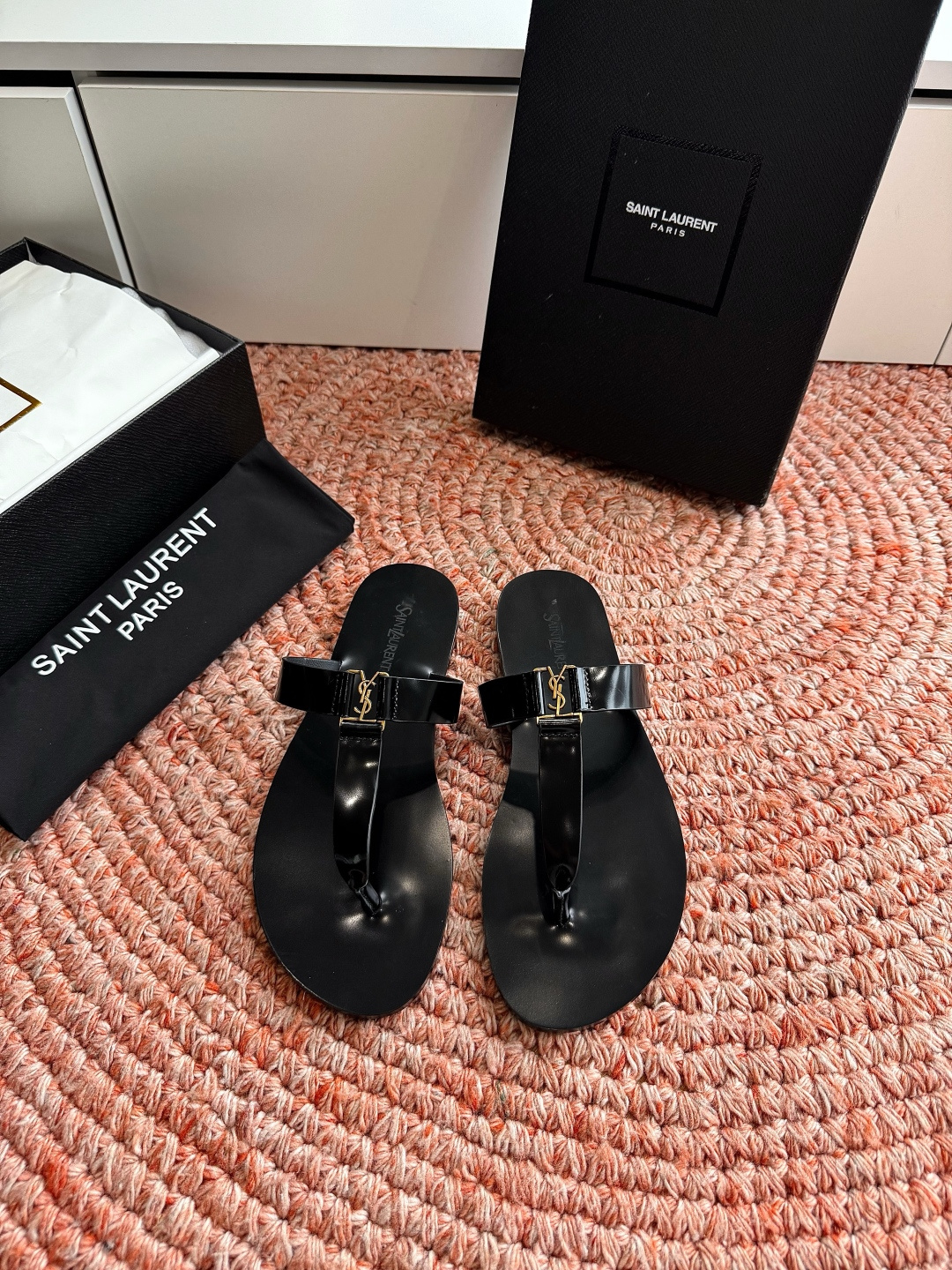 🌾G588顶级品质Saint Laurent / 圣罗兰夹脚拖凉鞋Lee金属钻链条尤物高跟鞋 又是人间圣