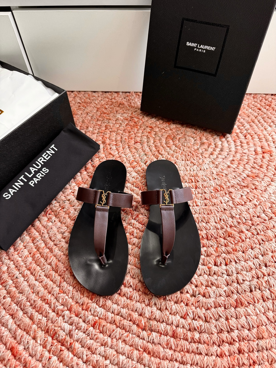 🌾G588顶级品质Saint Laurent / 圣罗兰夹脚拖凉鞋Lee金属钻链条尤物高跟鞋 又是人间圣
