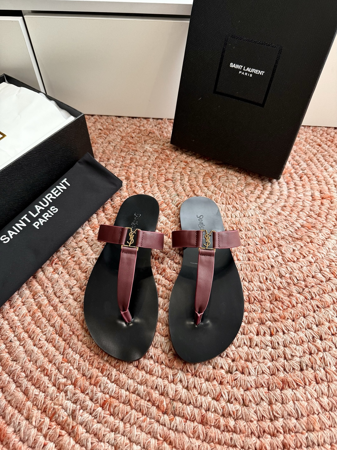 🌾G588顶级品质Saint Laurent / 圣罗兰夹脚拖凉鞋Lee金属钻链条尤物高跟鞋 又是人间圣