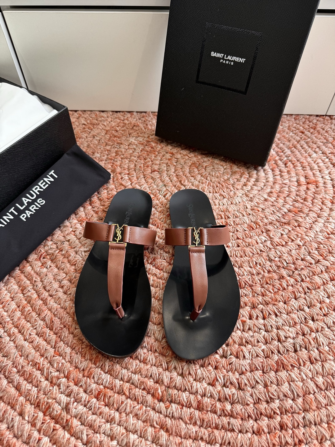 🌾G588顶级品质Saint Laurent / 圣罗兰夹脚拖凉鞋Lee金属钻链条尤物高跟鞋 又是人间圣