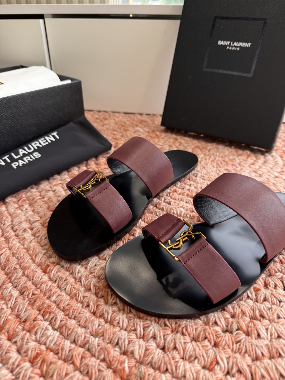🌾G588顶级品质Saint Laurent / 圣罗兰夹脚拖凉鞋Lee金属钻链条尤物高跟鞋 又是人间圣