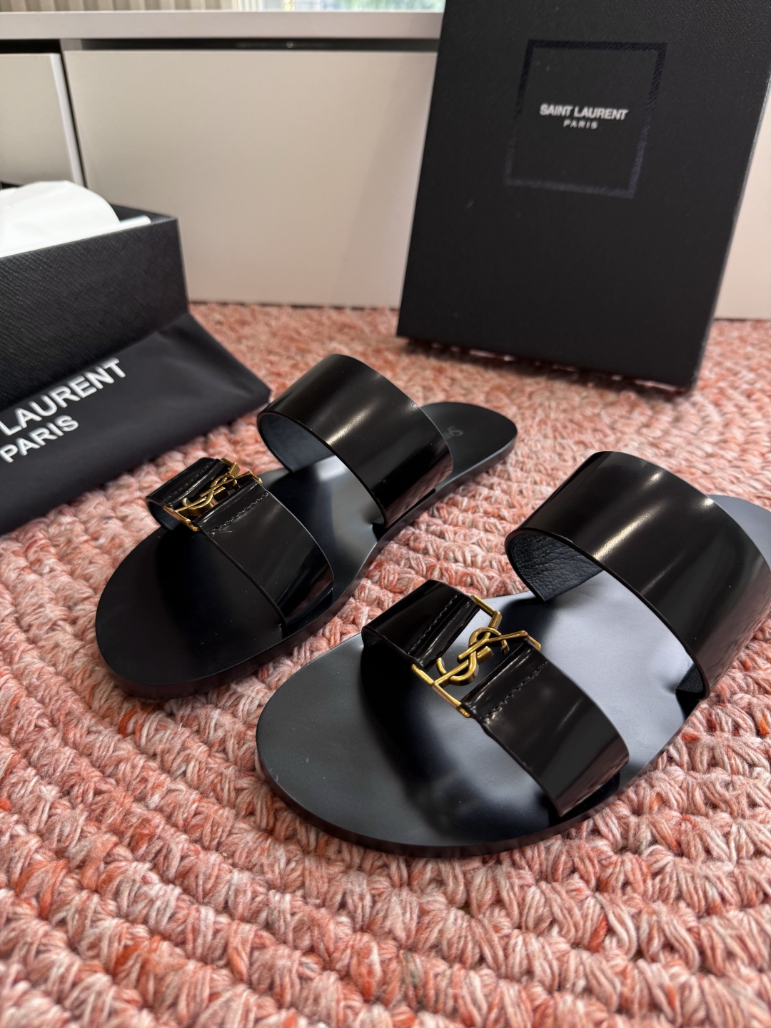 🌾G588顶级品质Saint Laurent / 圣罗兰夹脚拖凉鞋Lee金属钻链条尤物高跟鞋 又是人间圣