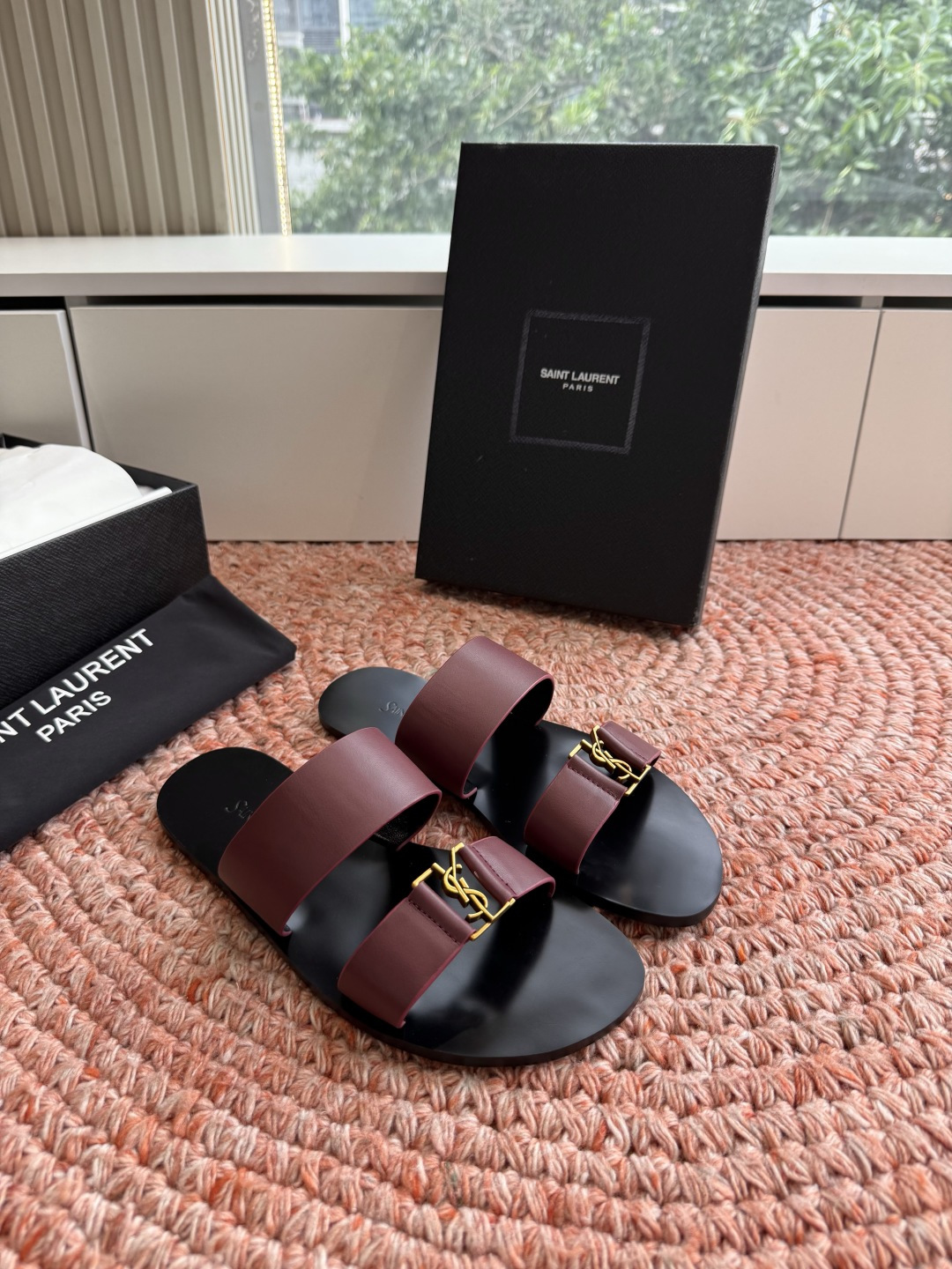 🌾G588顶级品质Saint Laurent / 圣罗兰夹脚拖凉鞋Lee金属钻链条尤物高跟鞋 又是人间圣