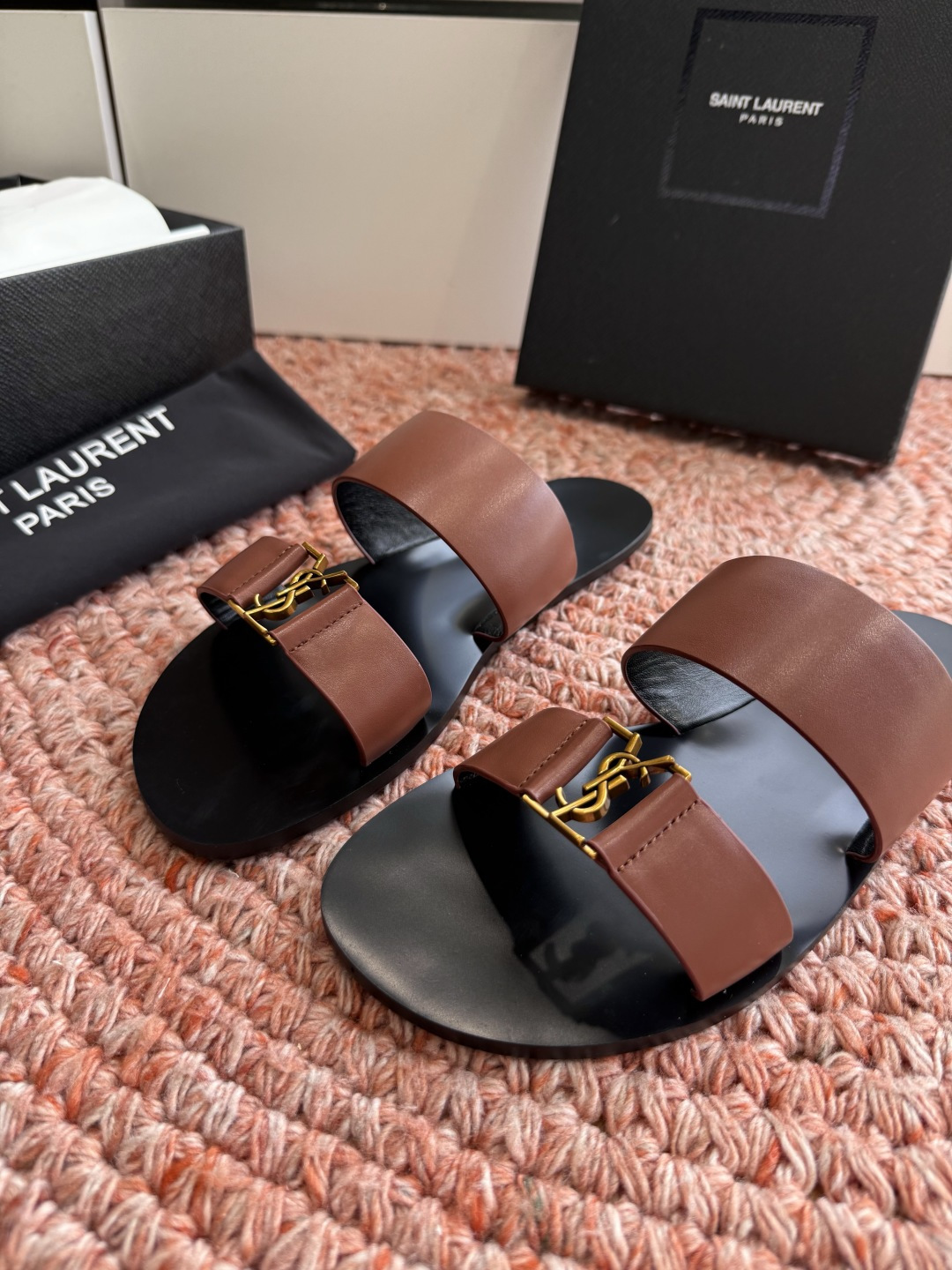 🌾G588顶级品质Saint Laurent / 圣罗兰夹脚拖凉鞋Lee金属钻链条尤物高跟鞋 又是人间圣