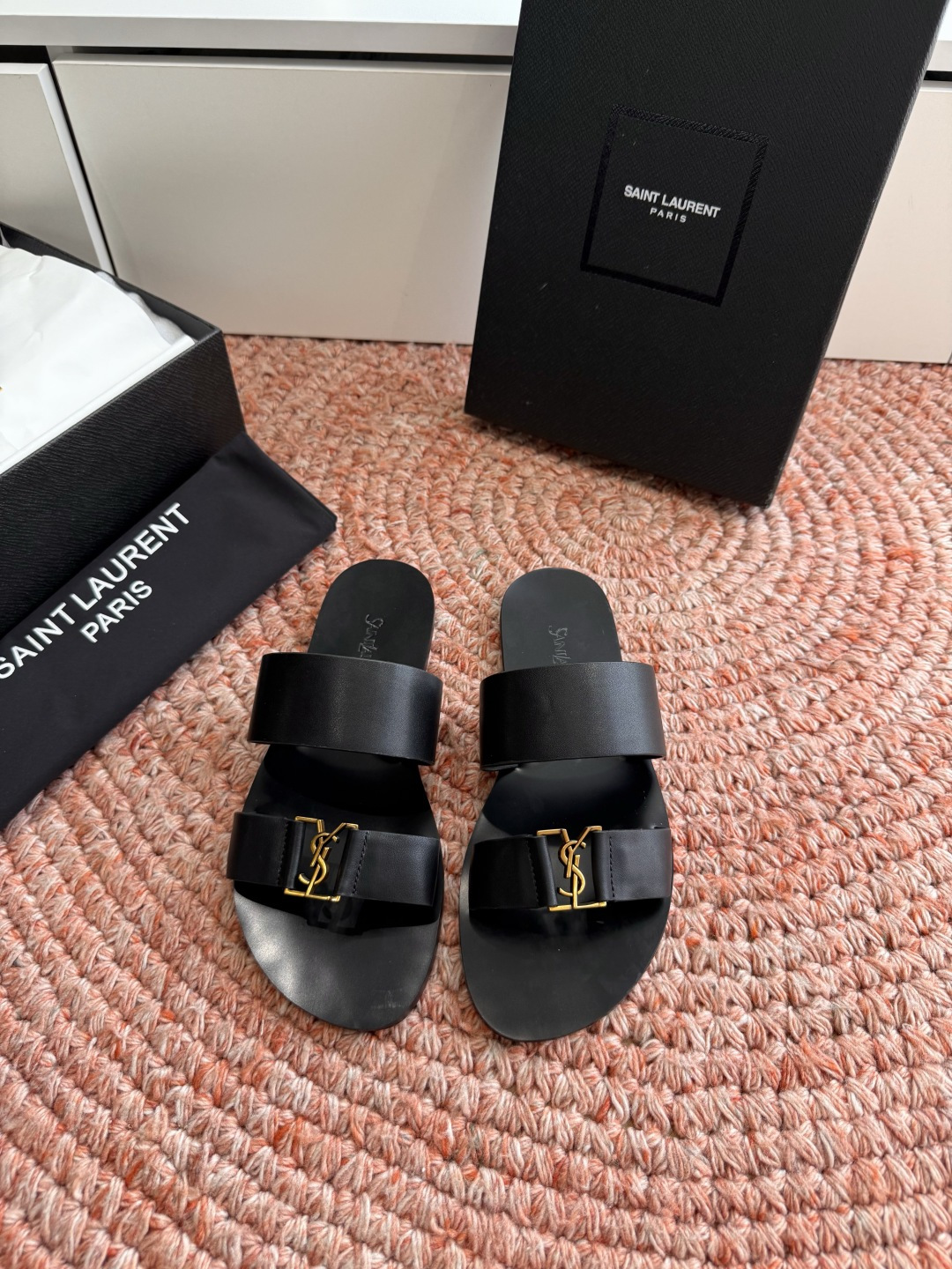🌾G588顶级品质Saint Laurent / 圣罗兰夹脚拖凉鞋Lee金属钻链条尤物高跟鞋 又是人间圣