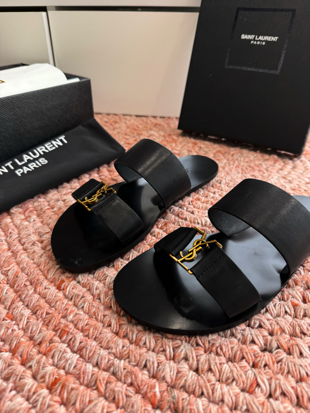 🌾G588顶级品质Saint Laurent / 圣罗兰夹脚拖凉鞋Lee金属钻链条尤物高跟鞋 又是人间圣