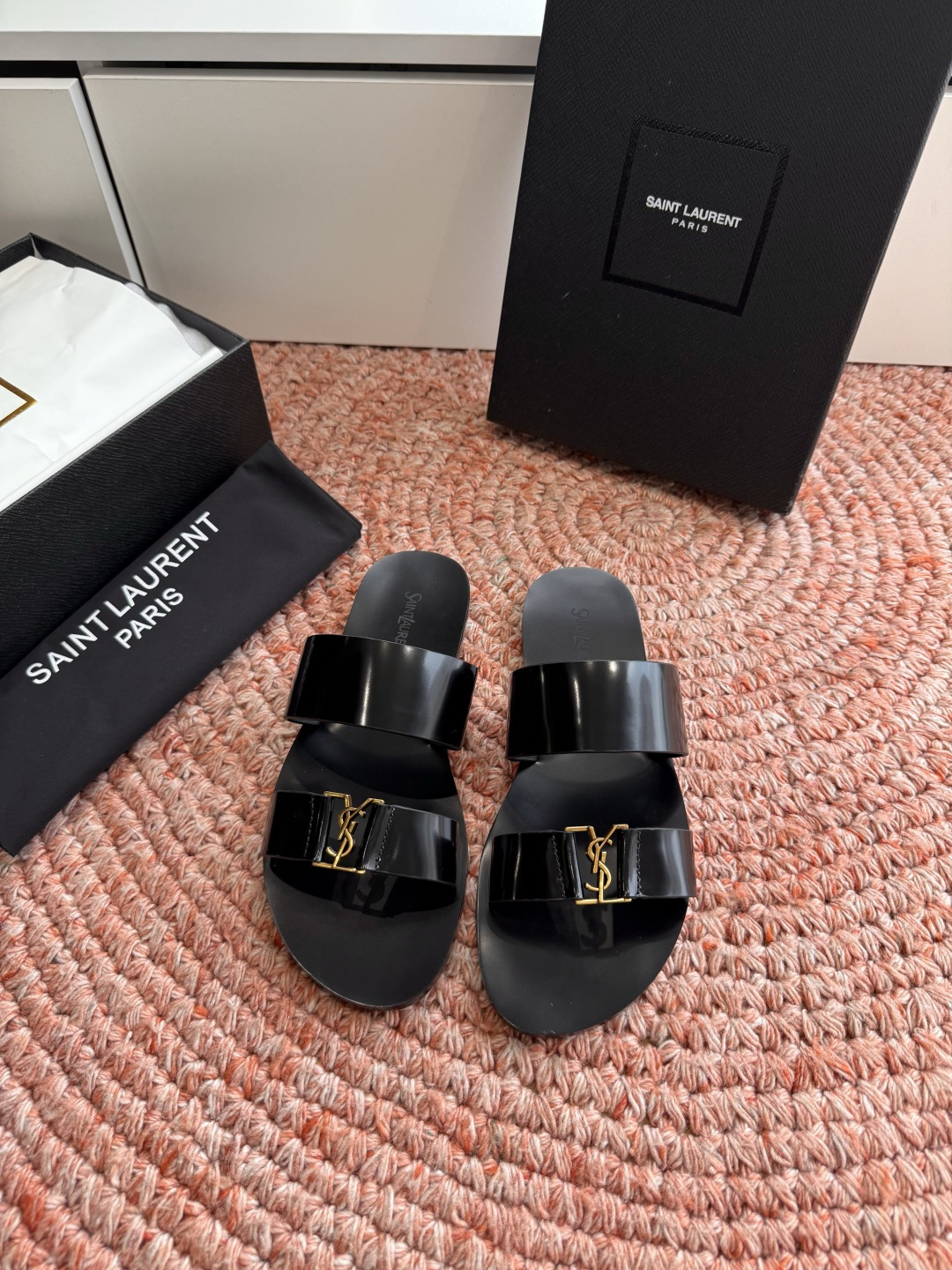 🌾G588顶级品质Saint Laurent / 圣罗兰夹脚拖凉鞋Lee金属钻链条尤物高跟鞋 又是人间圣