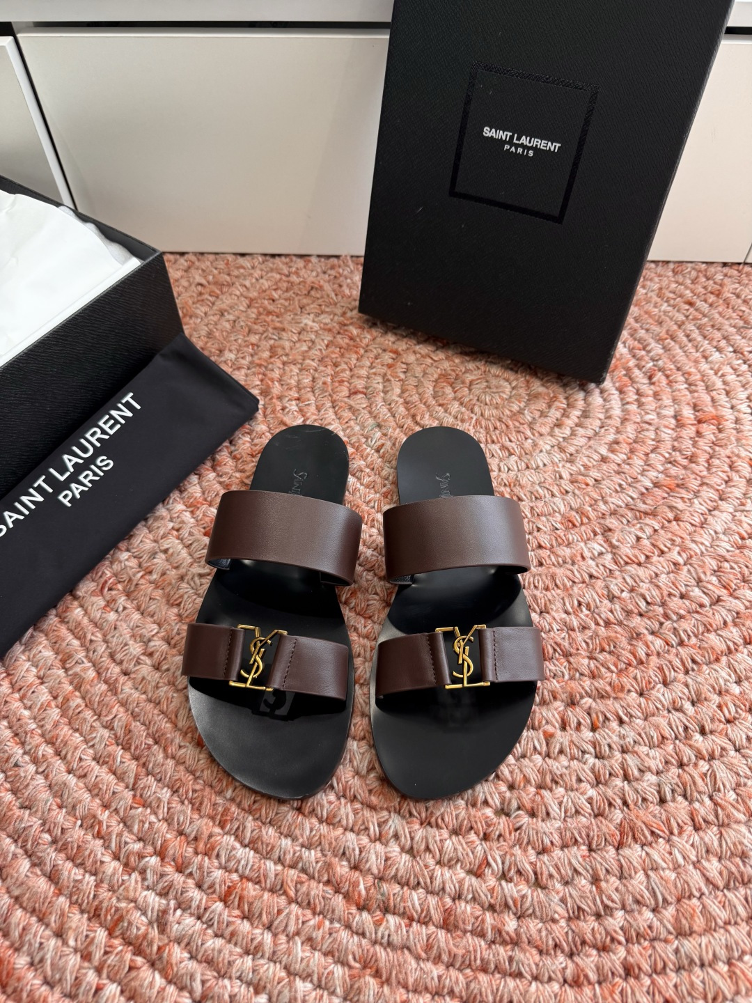 🌾G588顶级品质Saint Laurent / 圣罗兰夹脚拖凉鞋Lee金属钻链条尤物高跟鞋 又是人间圣