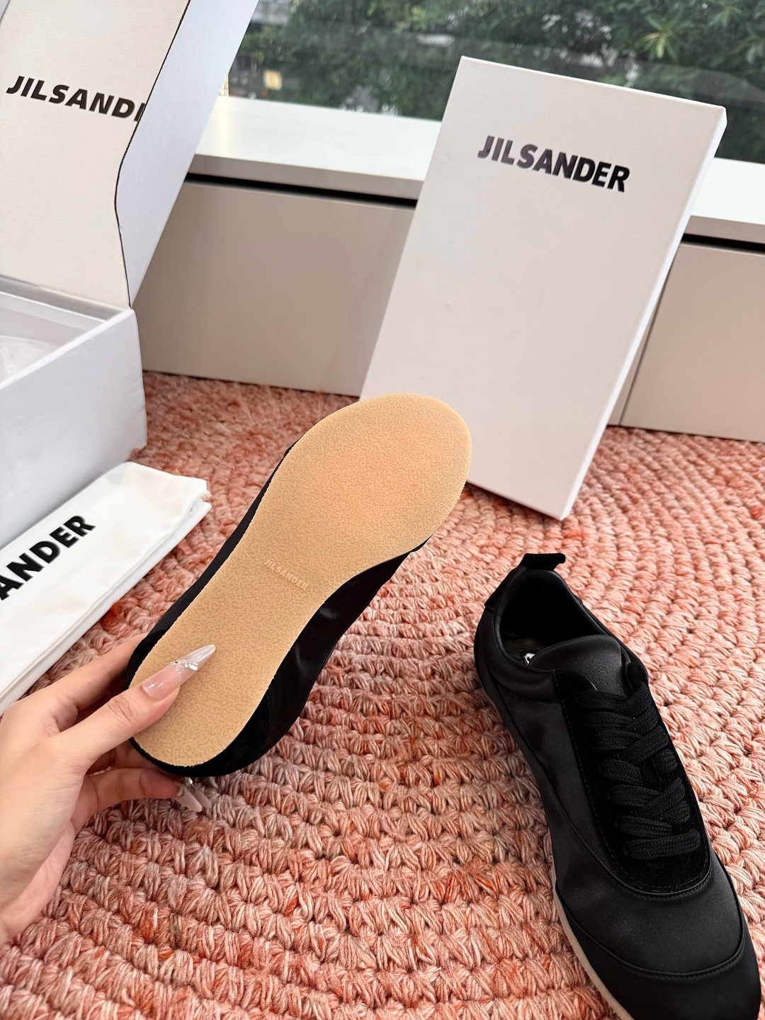 🌾G086顶级品质Jil sande 26ss new新款系带休闲鞋芭蕾舞鞋 德训鞋 低调奢华懒人鞋，富