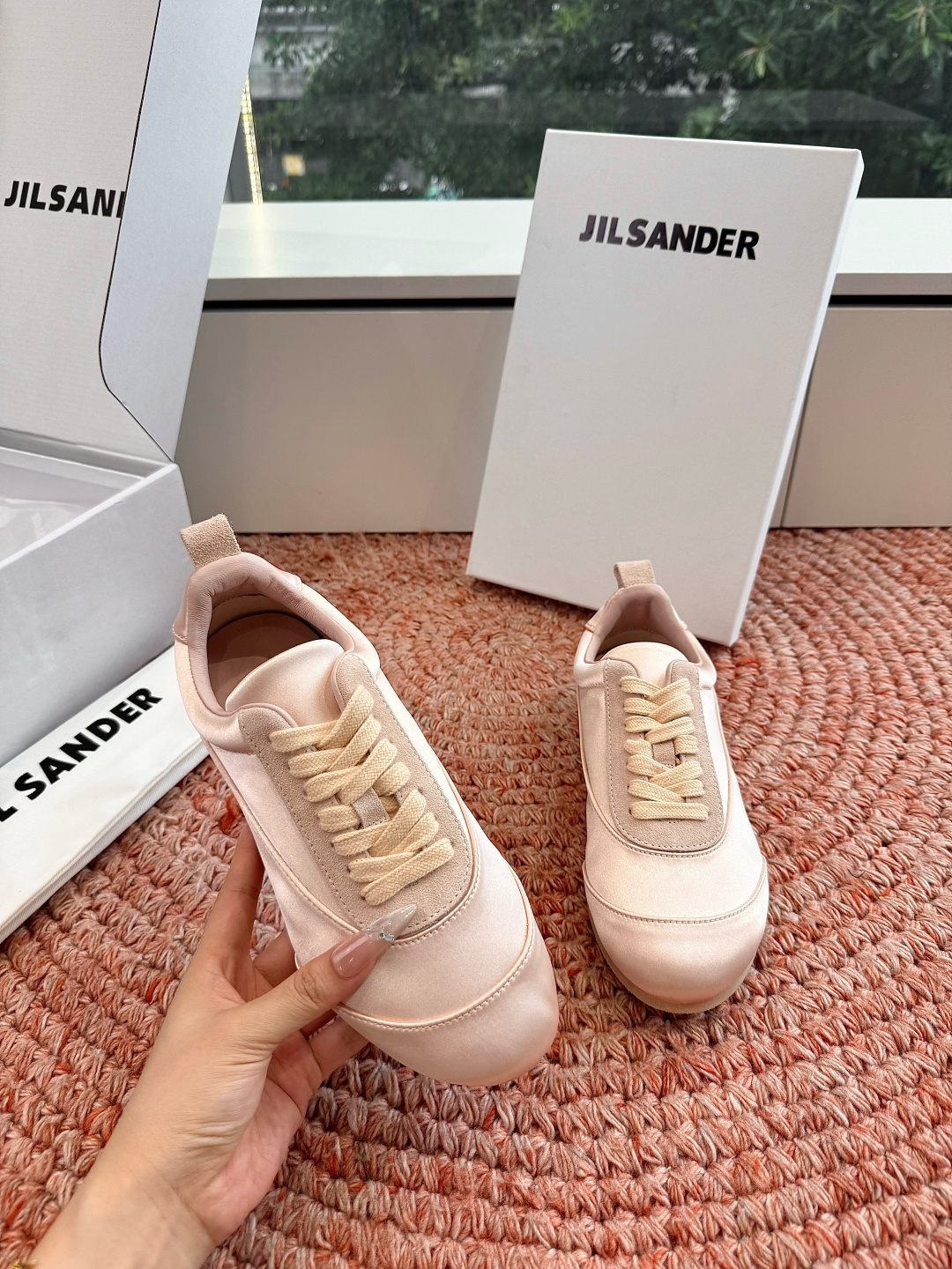 🌾G086顶级品质Jil sande 26ss new新款系带休闲鞋芭蕾舞鞋 德训鞋 低调奢华懒人鞋，富