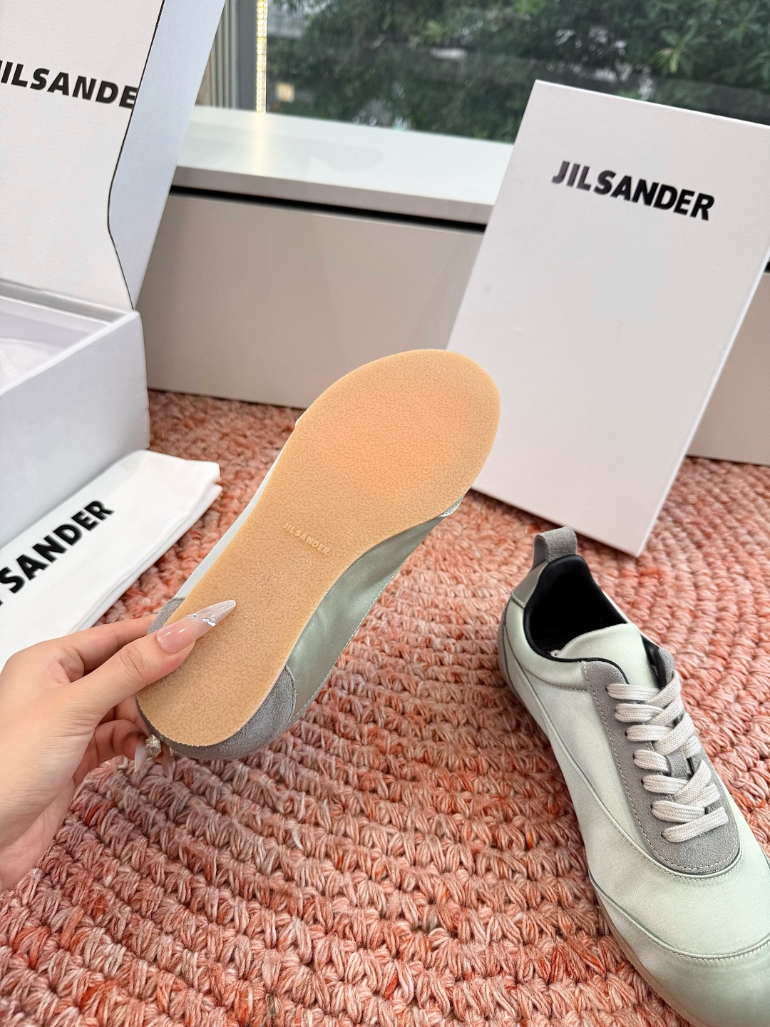 🌾G086顶级品质Jil sande 26ss new新款系带休闲鞋芭蕾舞鞋 德训鞋 低调奢华懒人鞋，富