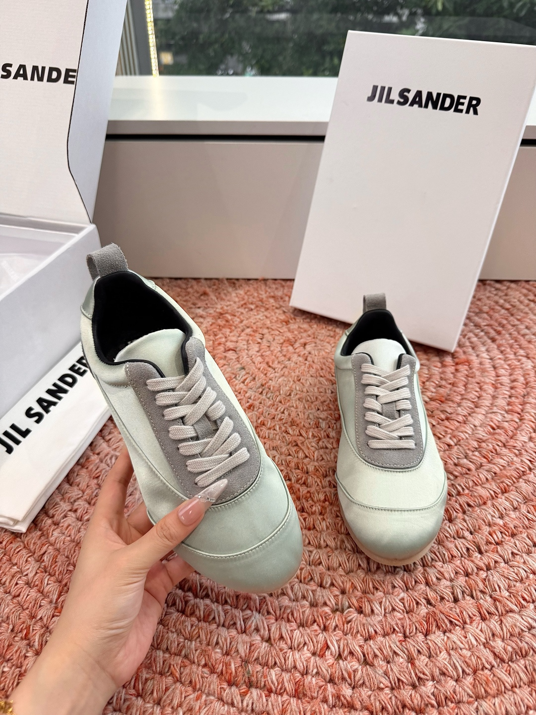 🌾G086顶级品质Jil sande 26ss new新款系带休闲鞋芭蕾舞鞋 德训鞋 低调奢华懒人鞋，富