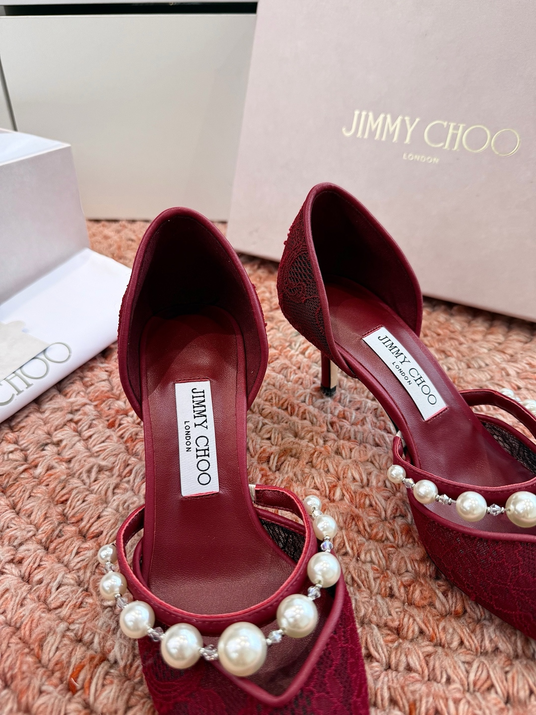 🌾G987Jimmy Choo｜吉米周珍珠尖头高跟凉鞋我们家JC一如既往品质优越 低调不失华丽 性感又不