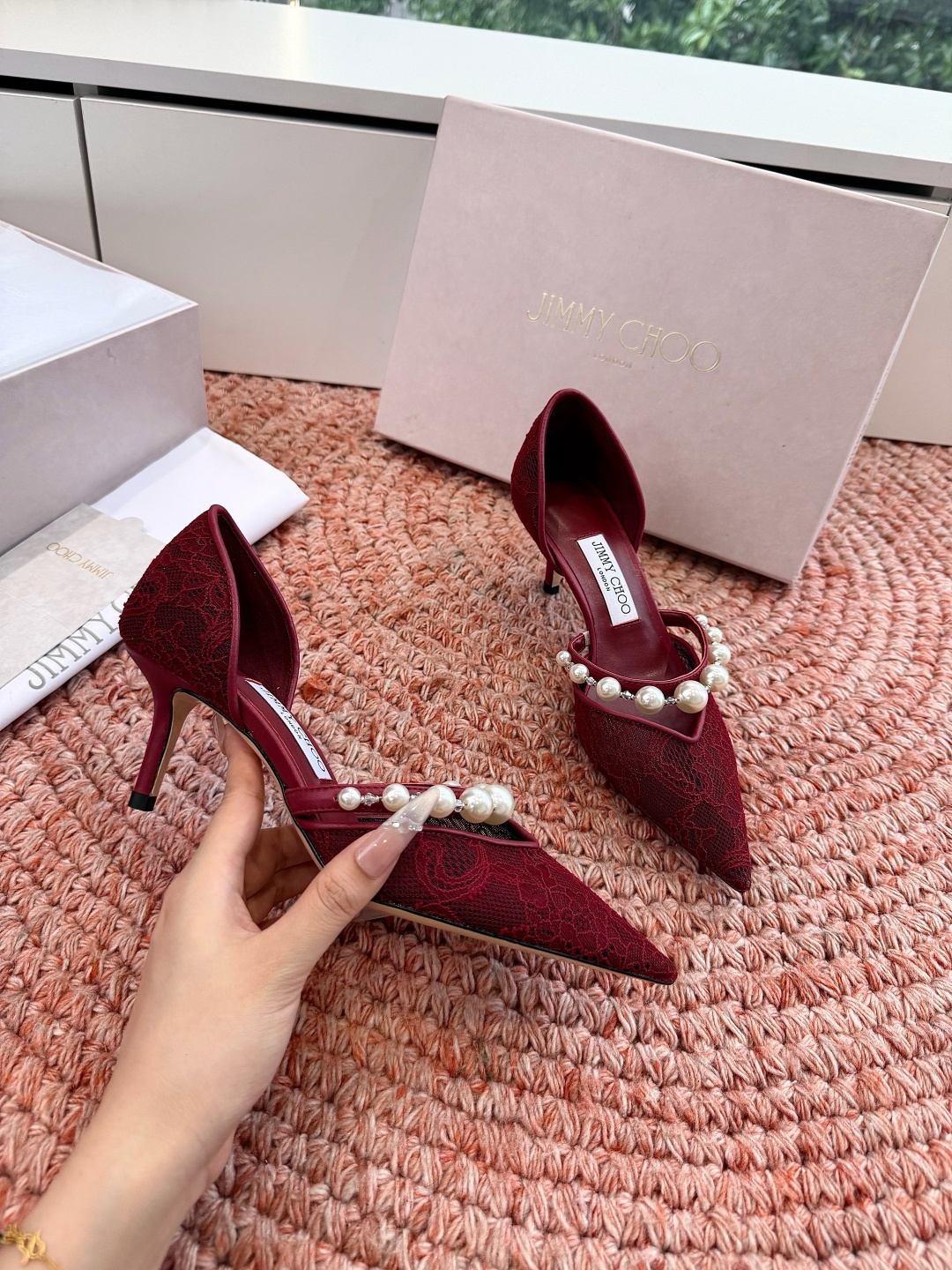 🌾G987Jimmy Choo｜吉米周珍珠尖头高跟凉鞋我们家JC一如既往品质优越 低调不失华丽 性感又不