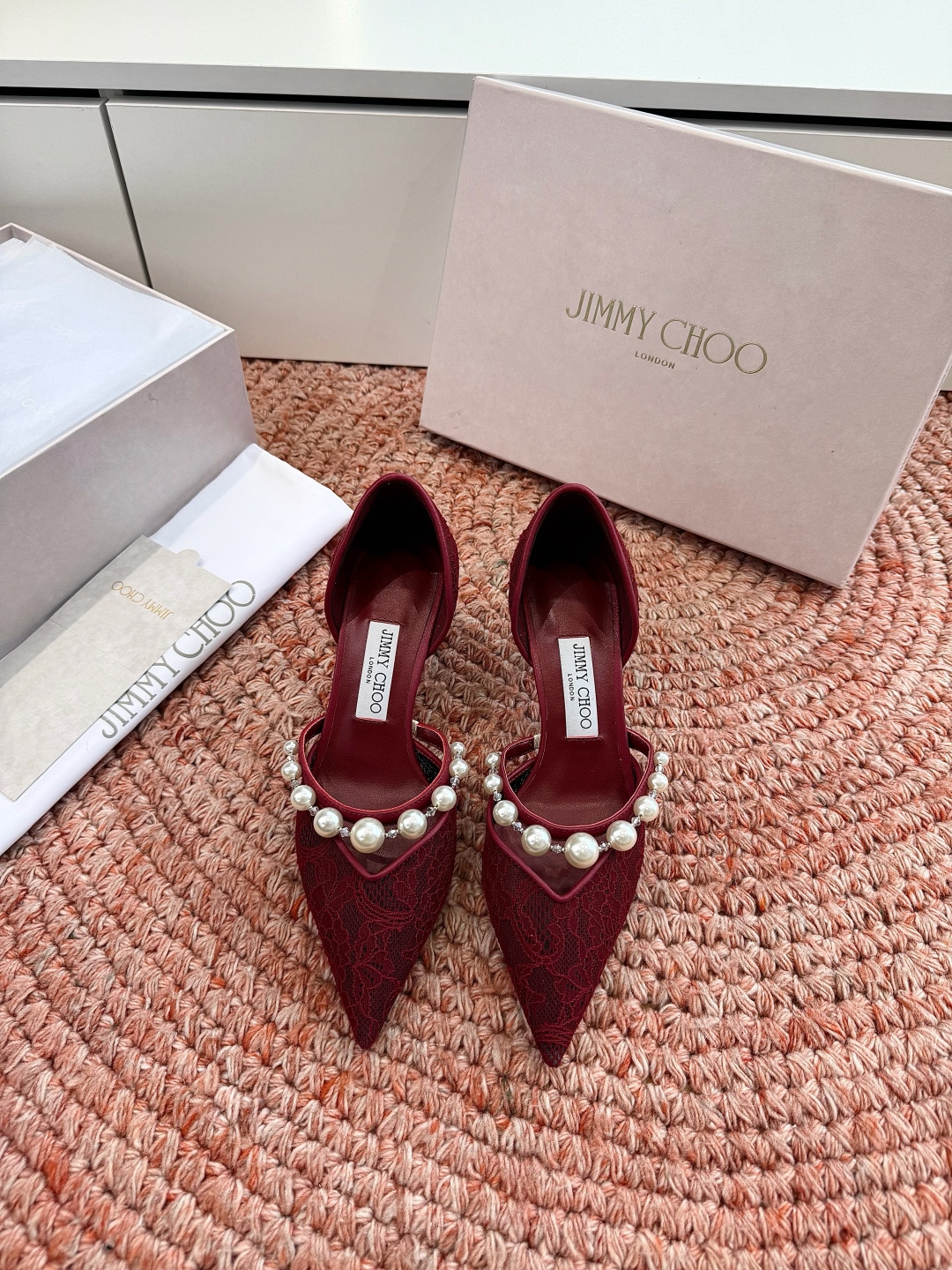 🌾G987Jimmy Choo｜吉米周珍珠尖头高跟凉鞋我们家JC一如既往品质优越 低调不失华丽 性感又不
