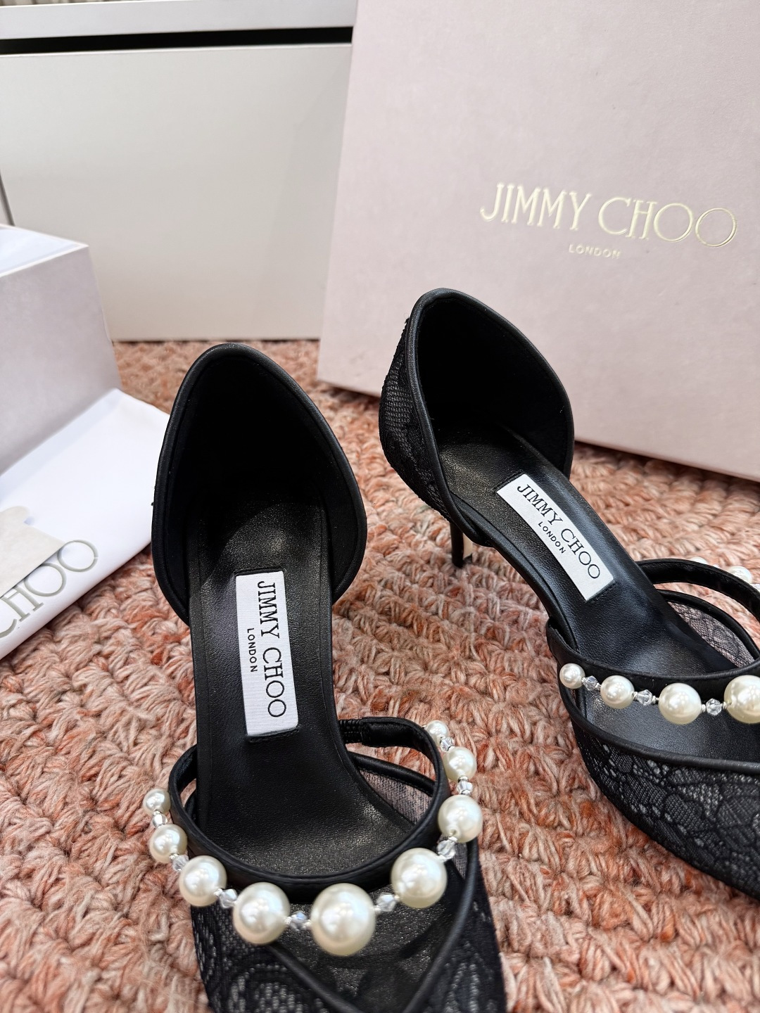 🌾G987Jimmy Choo｜吉米周珍珠尖头高跟凉鞋我们家JC一如既往品质优越 低调不失华丽 性感又不