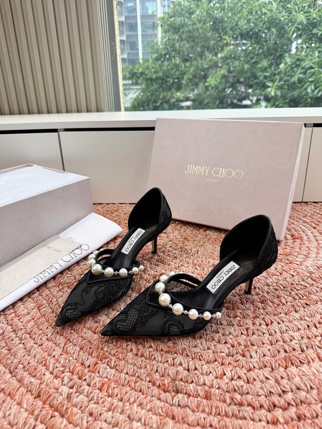 🌾G987Jimmy Choo｜吉米周珍珠尖头高跟凉鞋我们家JC一如既往品质优越 低调不失华丽 性感又不