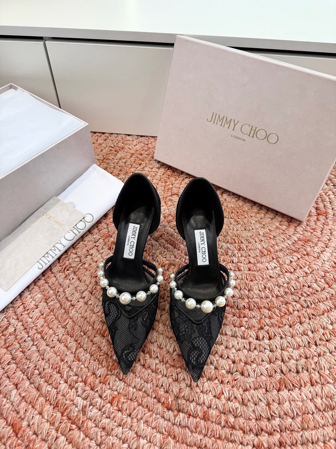 🌾G987Jimmy Choo｜吉米周珍珠尖头高跟凉鞋我们家JC一如既往品质优越 低调不失华丽 性感又不