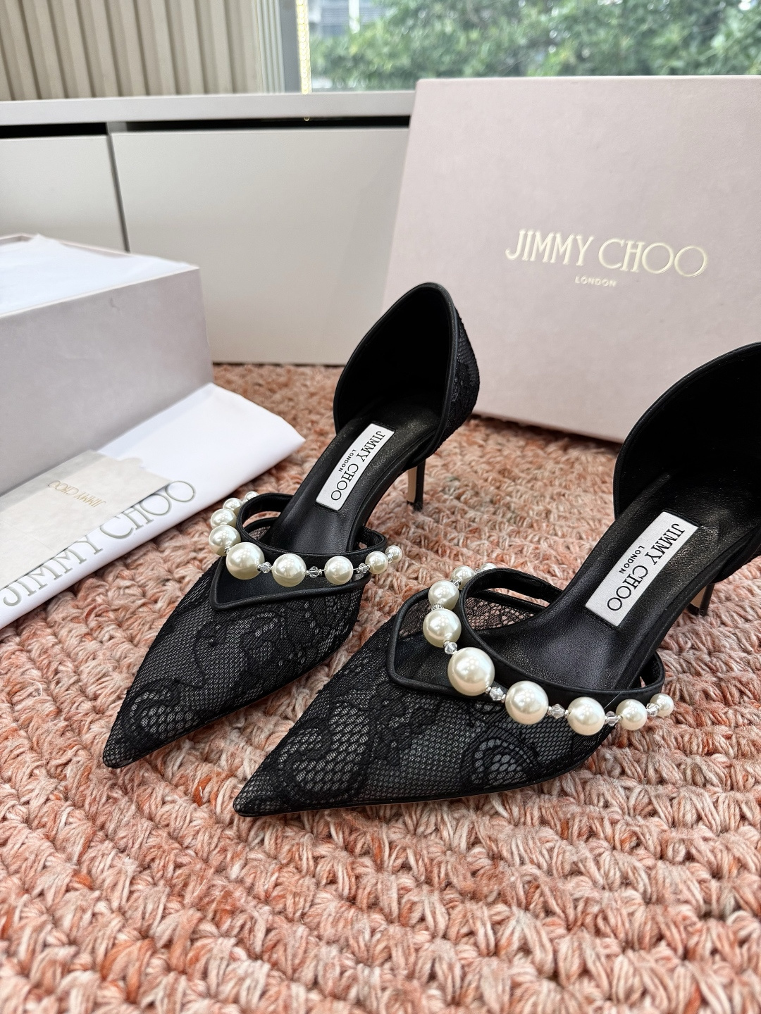 🌾G987Jimmy Choo｜吉米周珍珠尖头高跟凉鞋我们家JC一如既往品质优越 低调不失华丽 性感又不