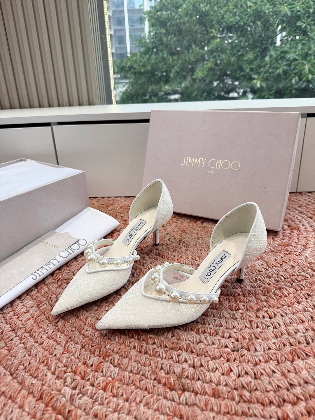 🌾G987Jimmy Choo｜吉米周珍珠尖头高跟凉鞋我们家JC一如既往品质优越 低调不失华丽 性感又不