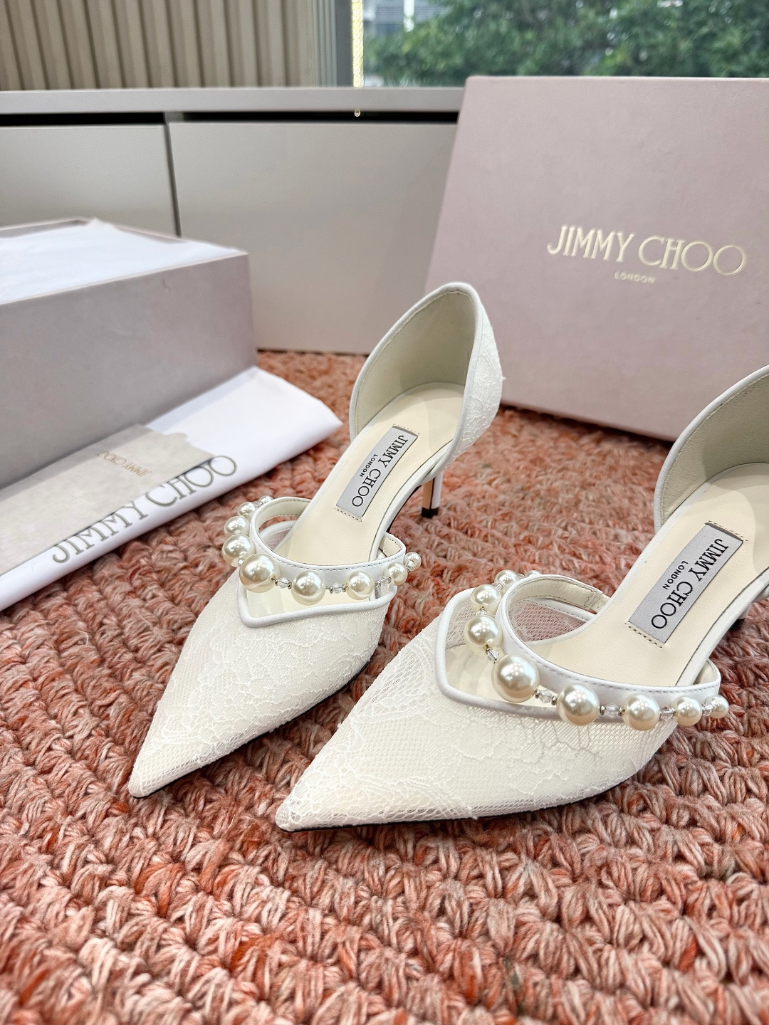 🌾G987Jimmy Choo｜吉米周珍珠尖头高跟凉鞋我们家JC一如既往品质优越 低调不失华丽 性感又不