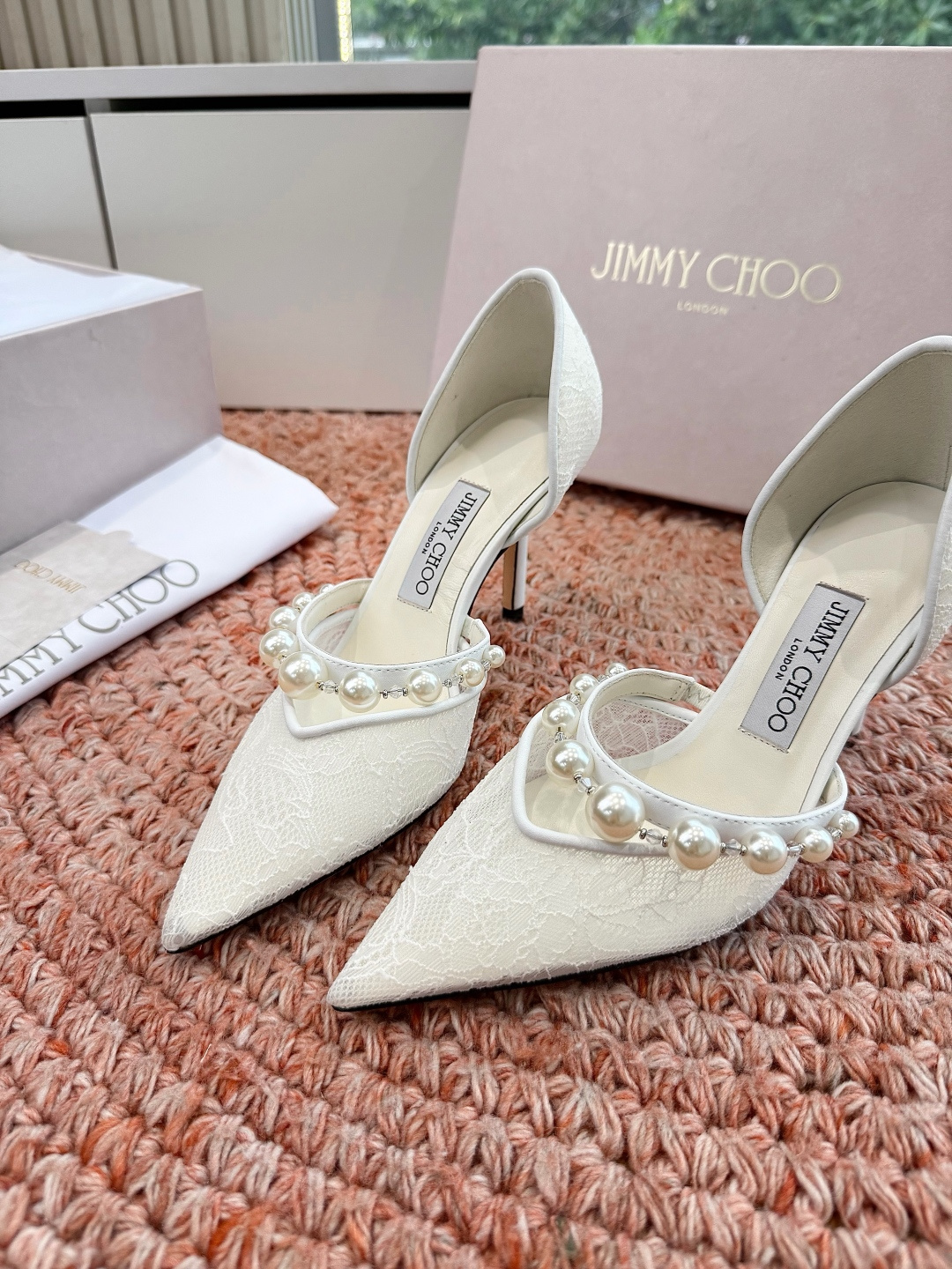 🌾G987Jimmy Choo｜吉米周珍珠尖头高跟凉鞋我们家JC一如既往品质优越 低调不失华丽 性感又不