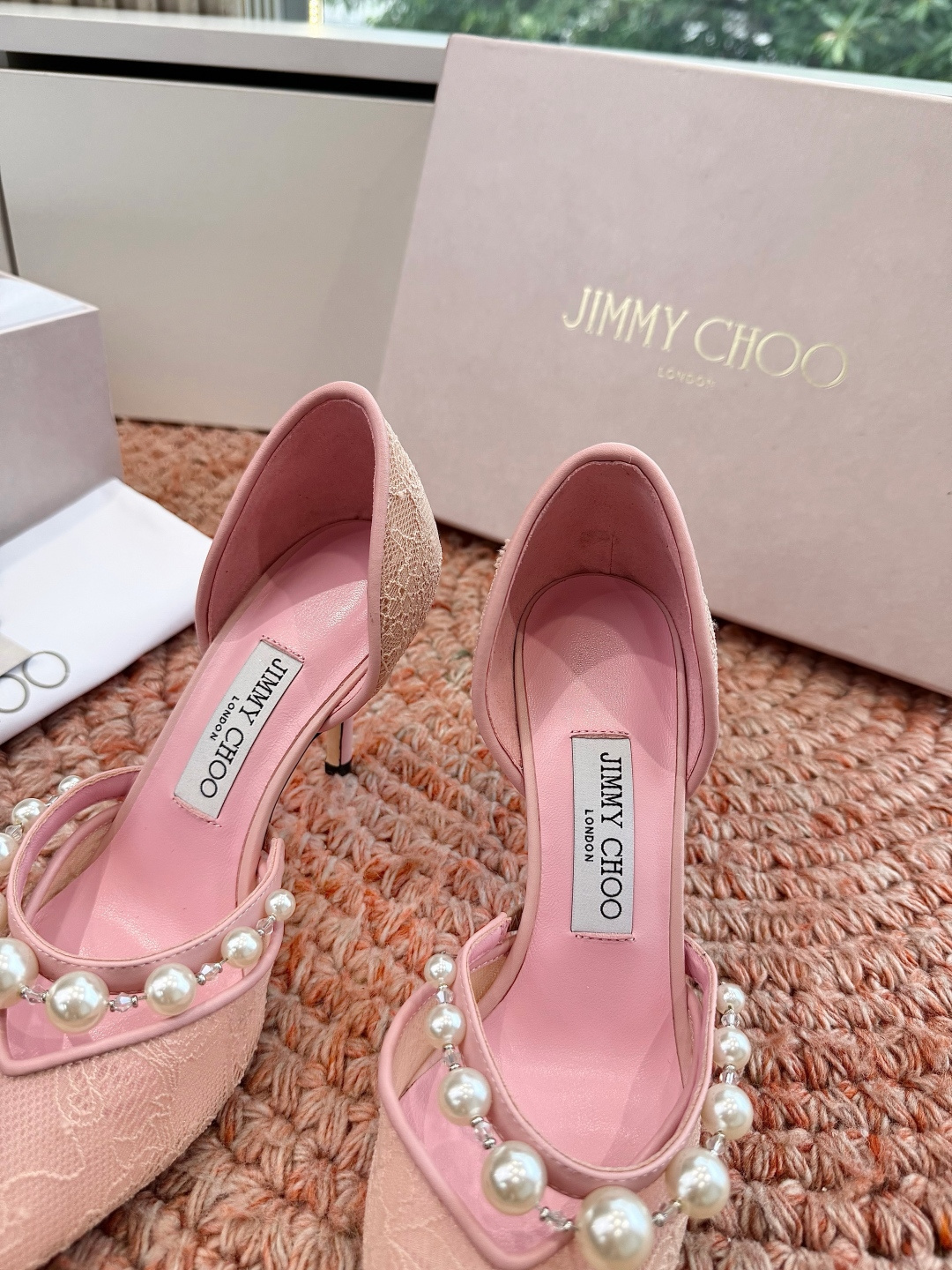 🌾G987Jimmy Choo｜吉米周珍珠尖头高跟凉鞋我们家JC一如既往品质优越 低调不失华丽 性感又不