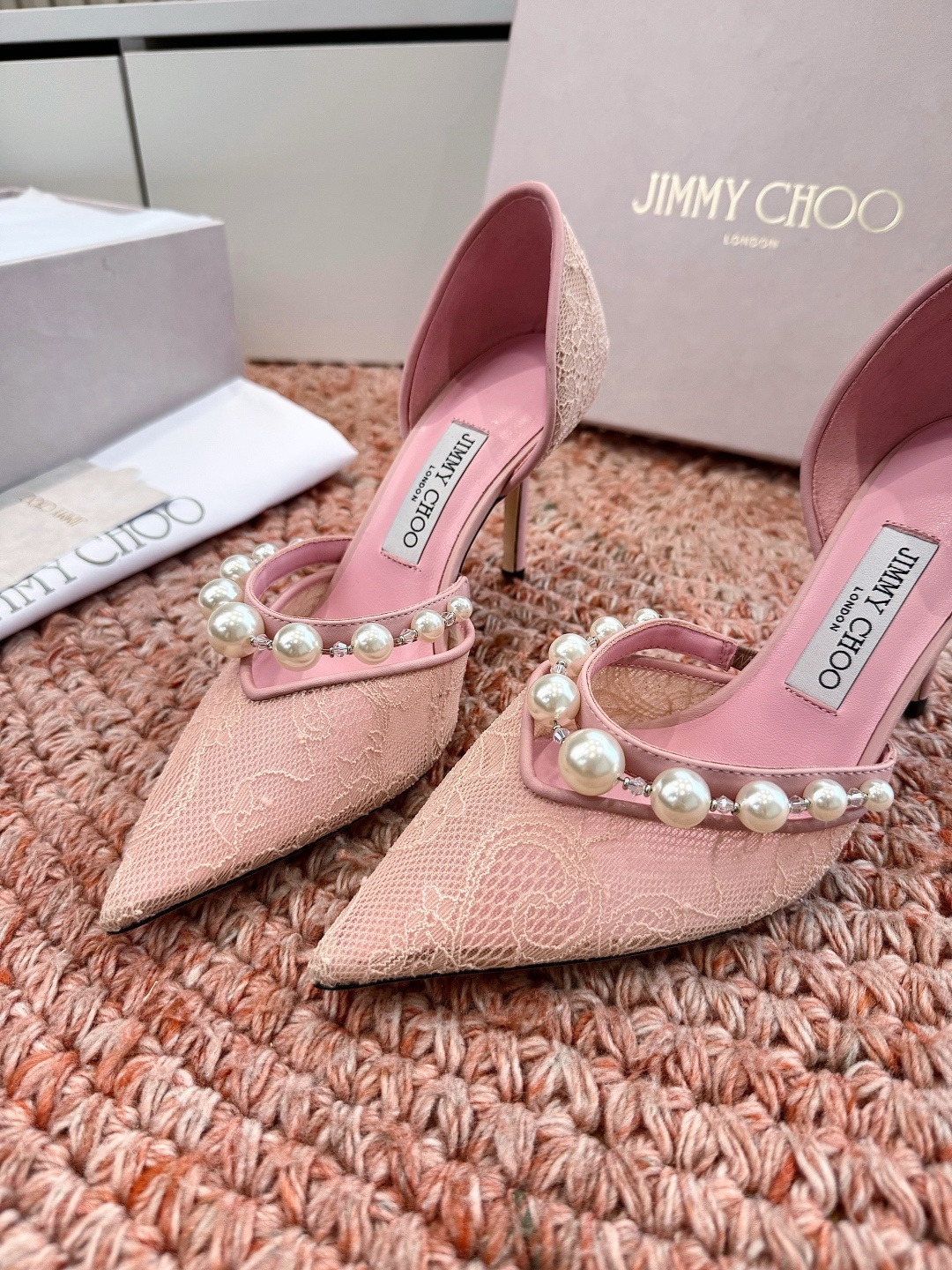 🌾G987Jimmy Choo｜吉米周珍珠尖头高跟凉鞋我们家JC一如既往品质优越 低调不失华丽 性感又不