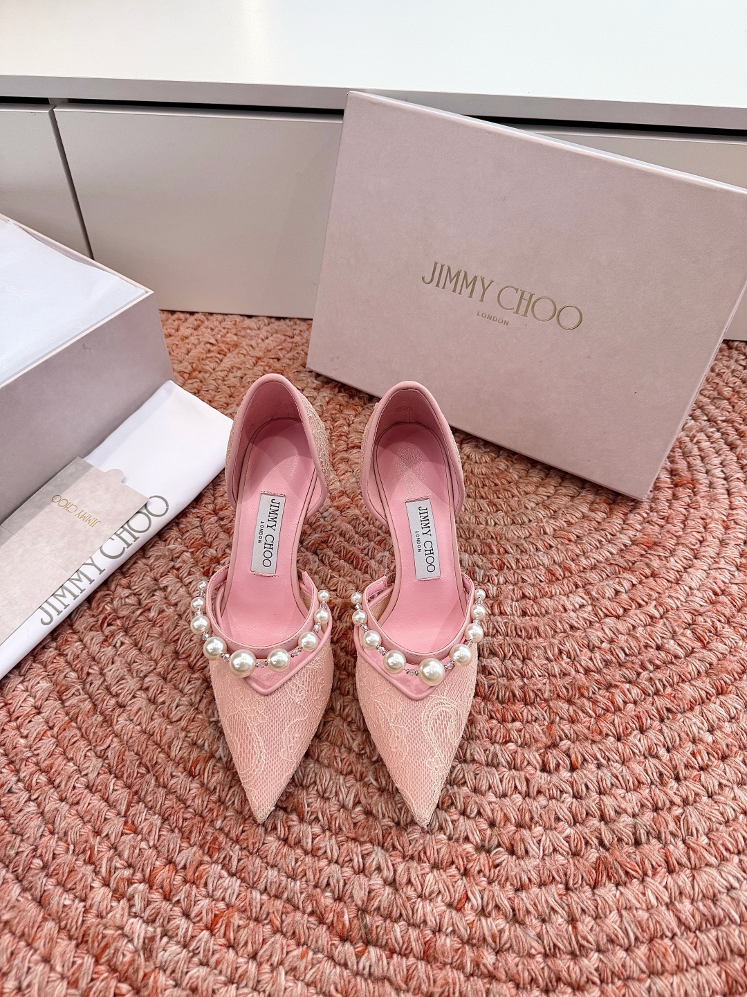 🌾G987Jimmy Choo｜吉米周珍珠尖头高跟凉鞋我们家JC一如既往品质优越 低调不失华丽 性感又不