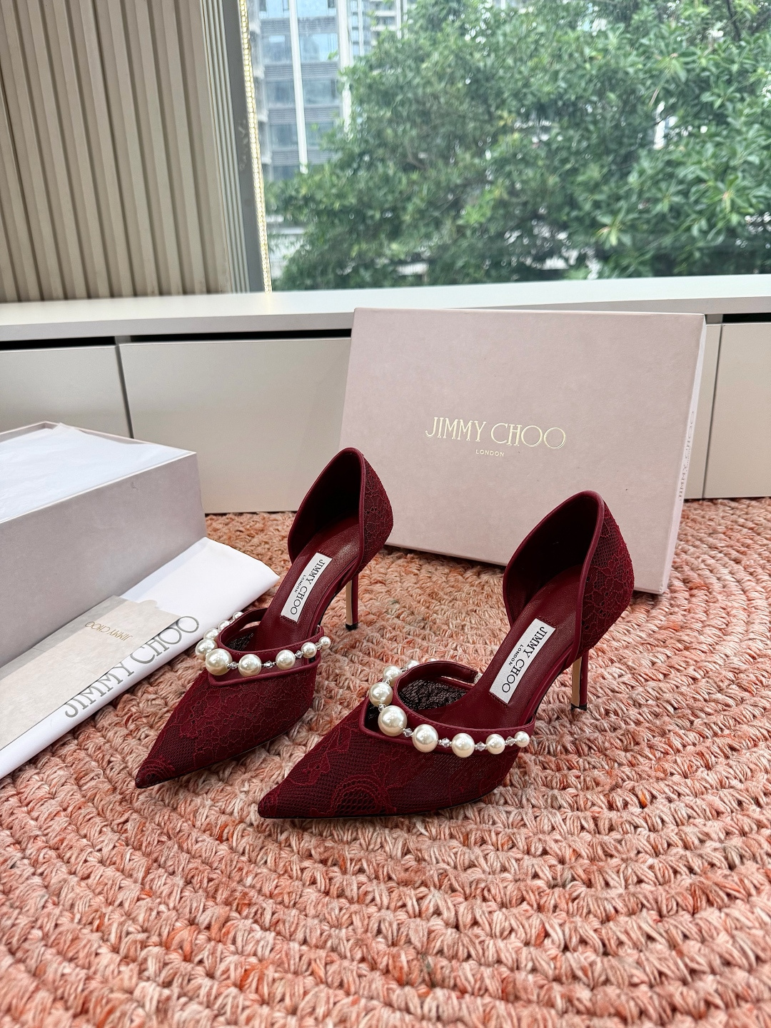 🌾G987Jimmy Choo｜吉米周珍珠尖头高跟凉鞋我们家JC一如既往品质优越 低调不失华丽 性感又不