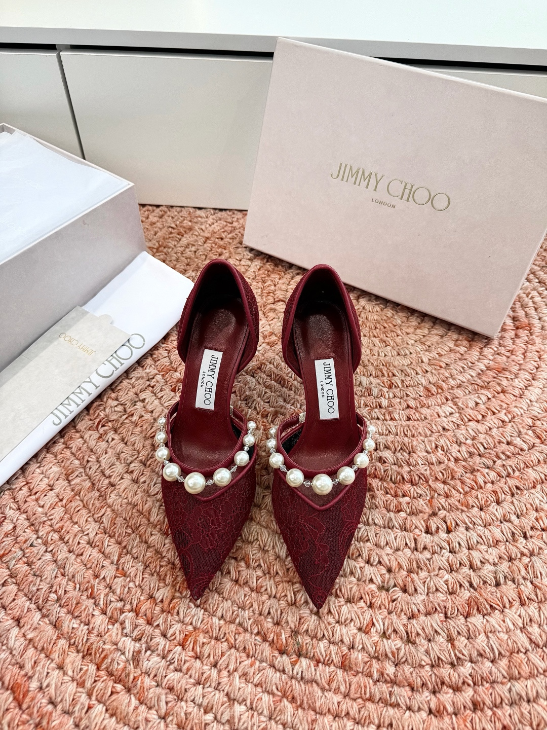 🌾G987Jimmy Choo｜吉米周珍珠尖头高跟凉鞋我们家JC一如既往品质优越 低调不失华丽 性感又不