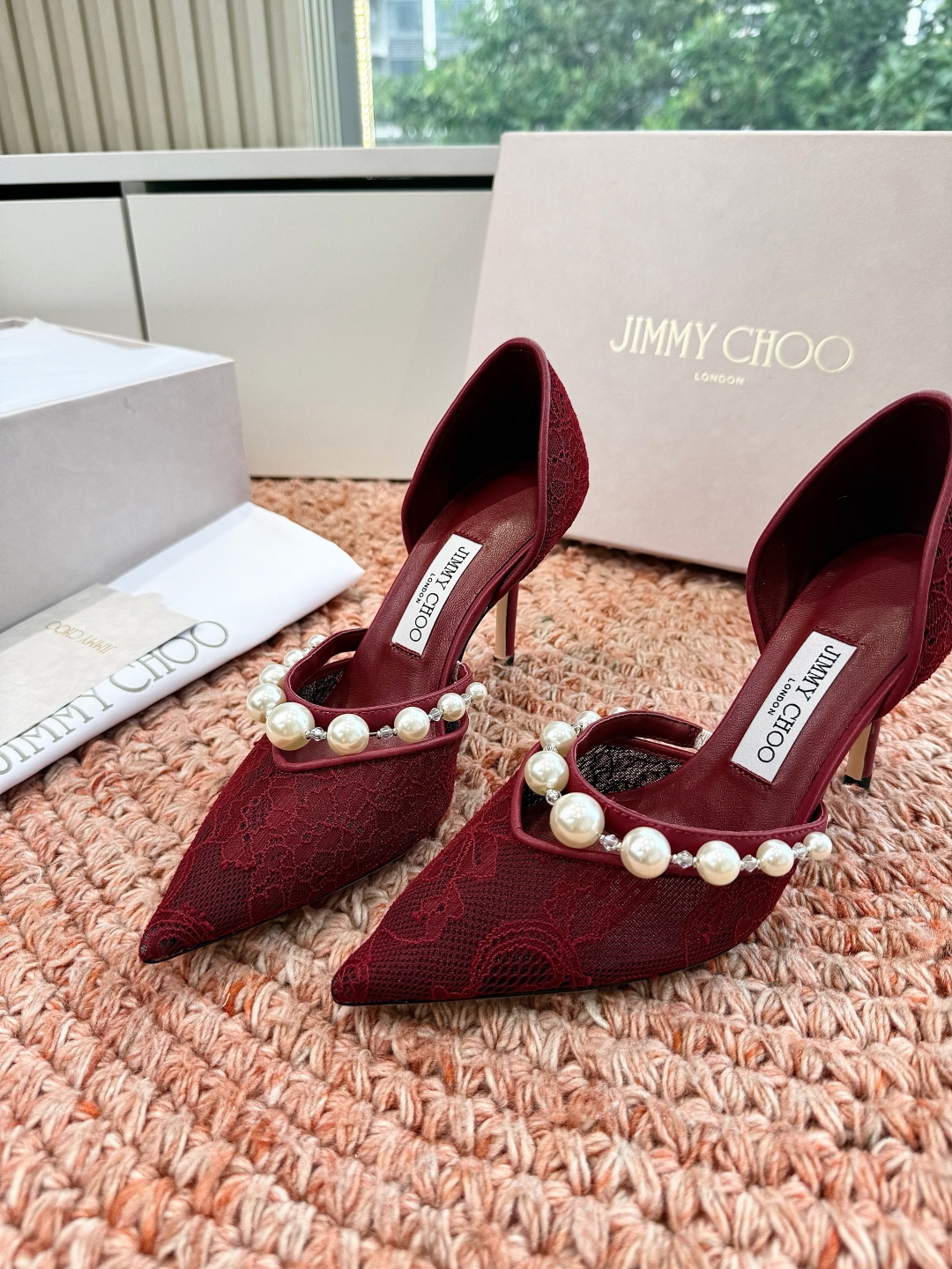 🌾G987Jimmy Choo｜吉米周珍珠尖头高跟凉鞋我们家JC一如既往品质优越 低调不失华丽 性感又不