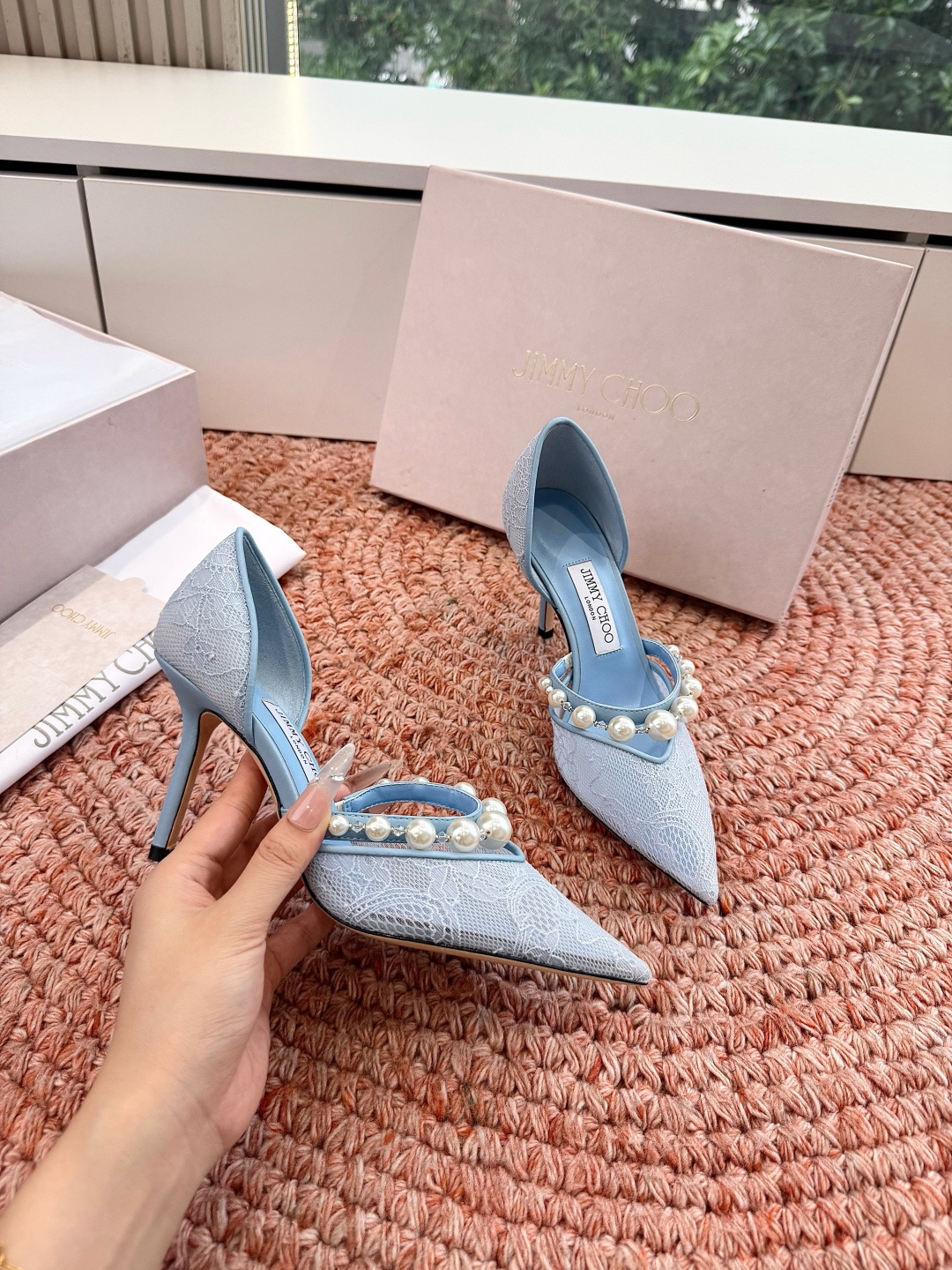 🌾G987Jimmy Choo｜吉米周珍珠尖头高跟凉鞋我们家JC一如既往品质优越 低调不失华丽 性感又不