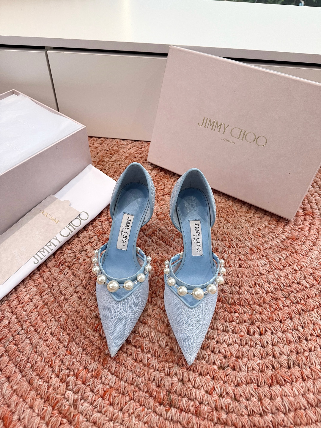 🌾G987Jimmy Choo｜吉米周珍珠尖头高跟凉鞋我们家JC一如既往品质优越 低调不失华丽 性感又不